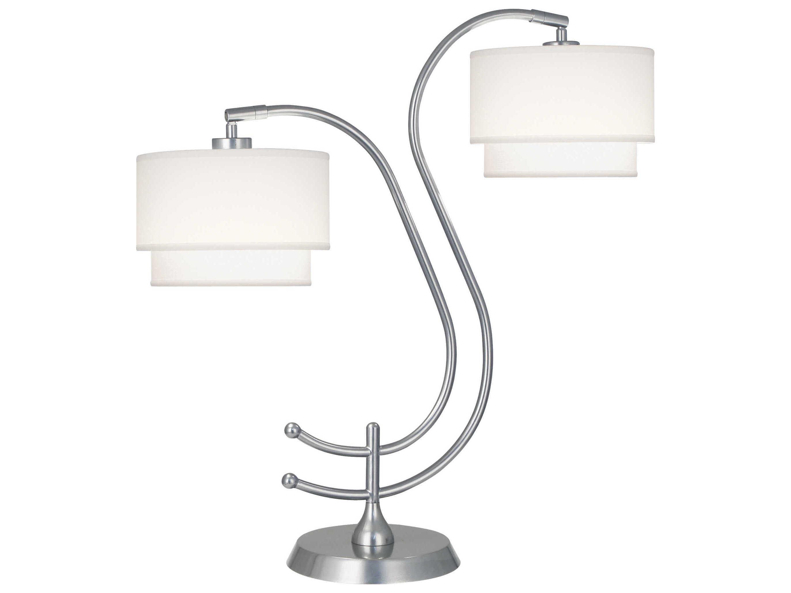 Robert Abbey Charlee Chrome Powder Coat Buffet Lamp