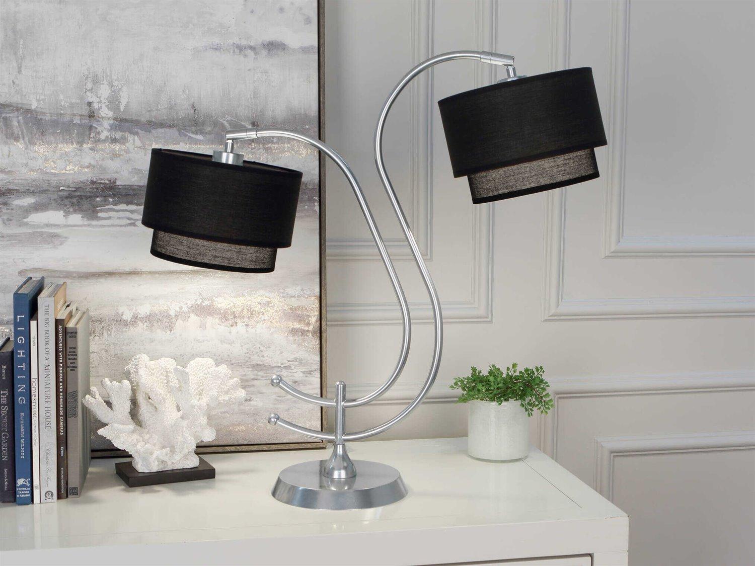 Robert Abbey Charlee Gunmetal Powder Coat Buffet Lamp