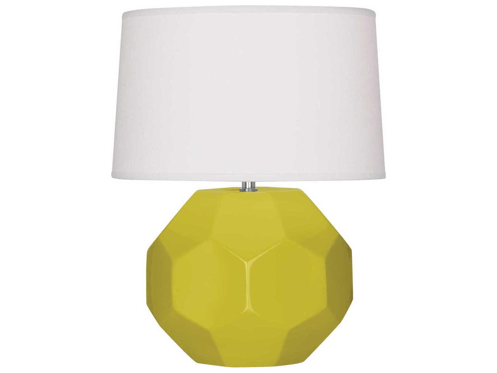 Robert Abbey Franklin Citron Glazed Yellow Table Lamp
