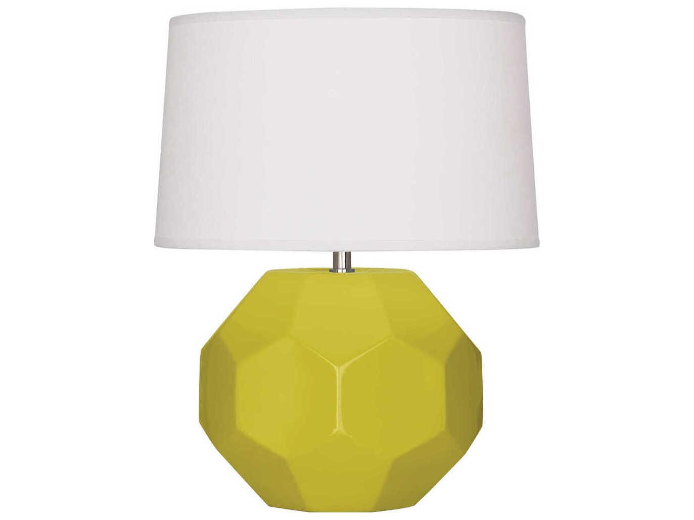 Robert Abbey Franklin Citron Glazed Yellow Table Lamp