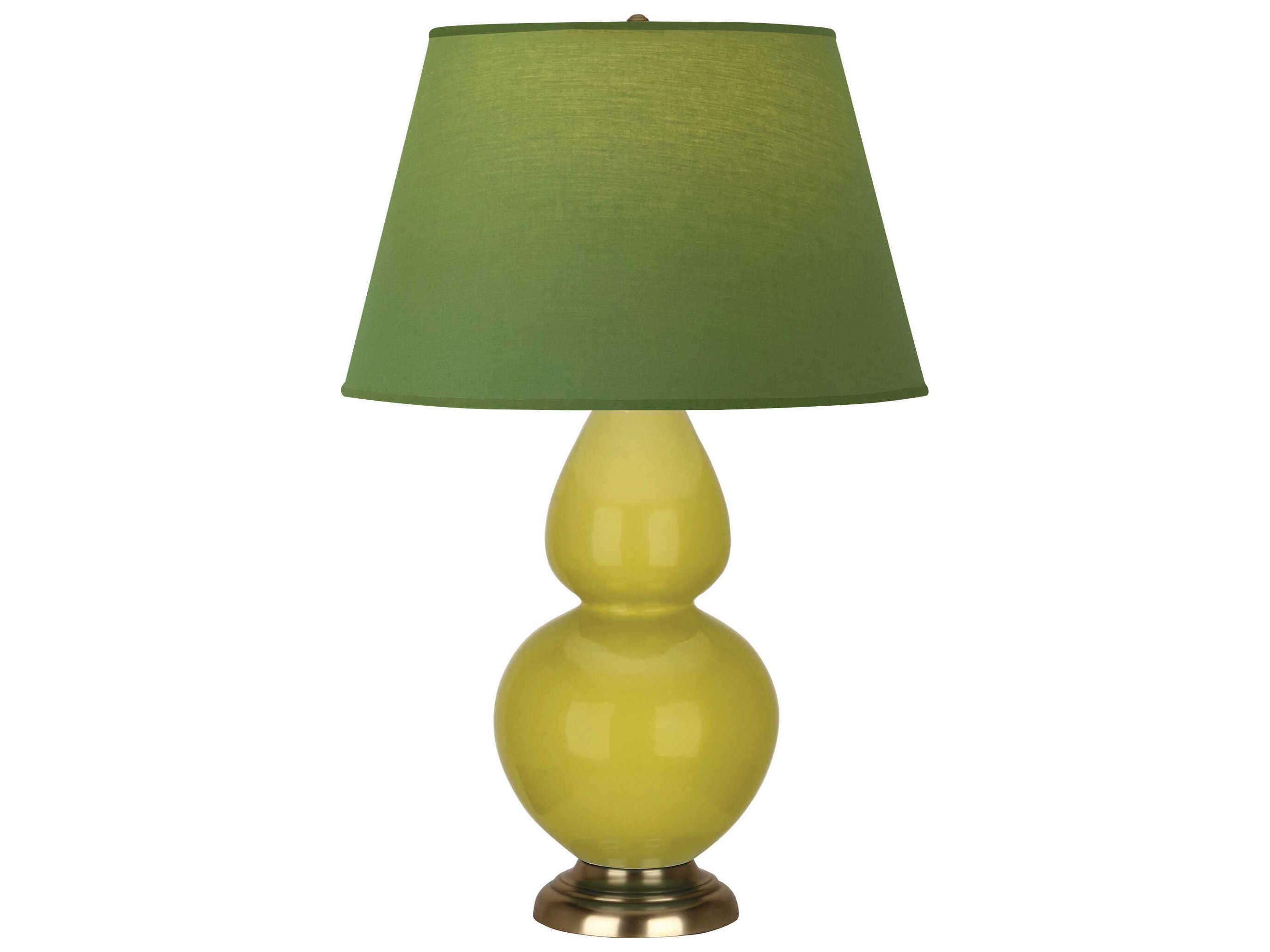 Robert Abbey Double Gourd Citron Glazed Yellow Buffet Lamp