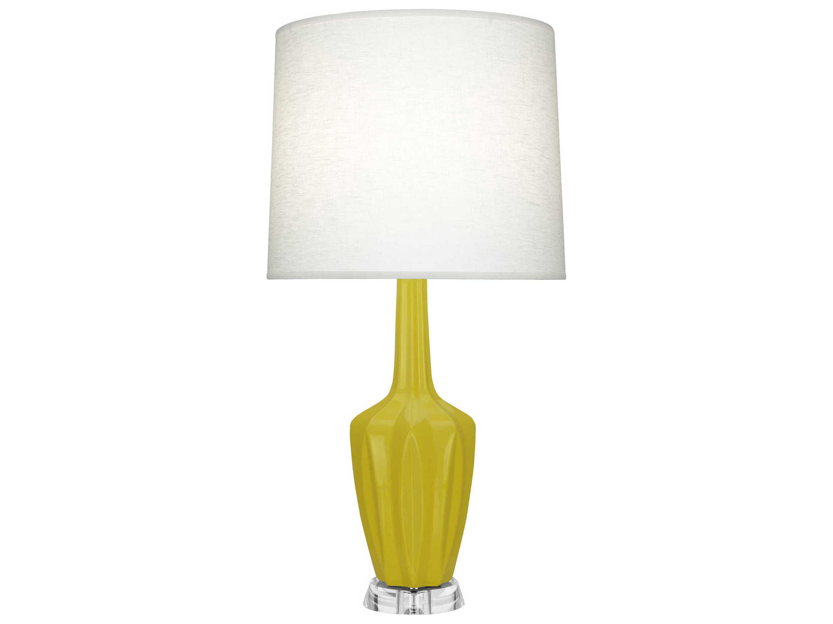 Robert Abbey Emma Citron Glazed Yellow Buffet Lamp