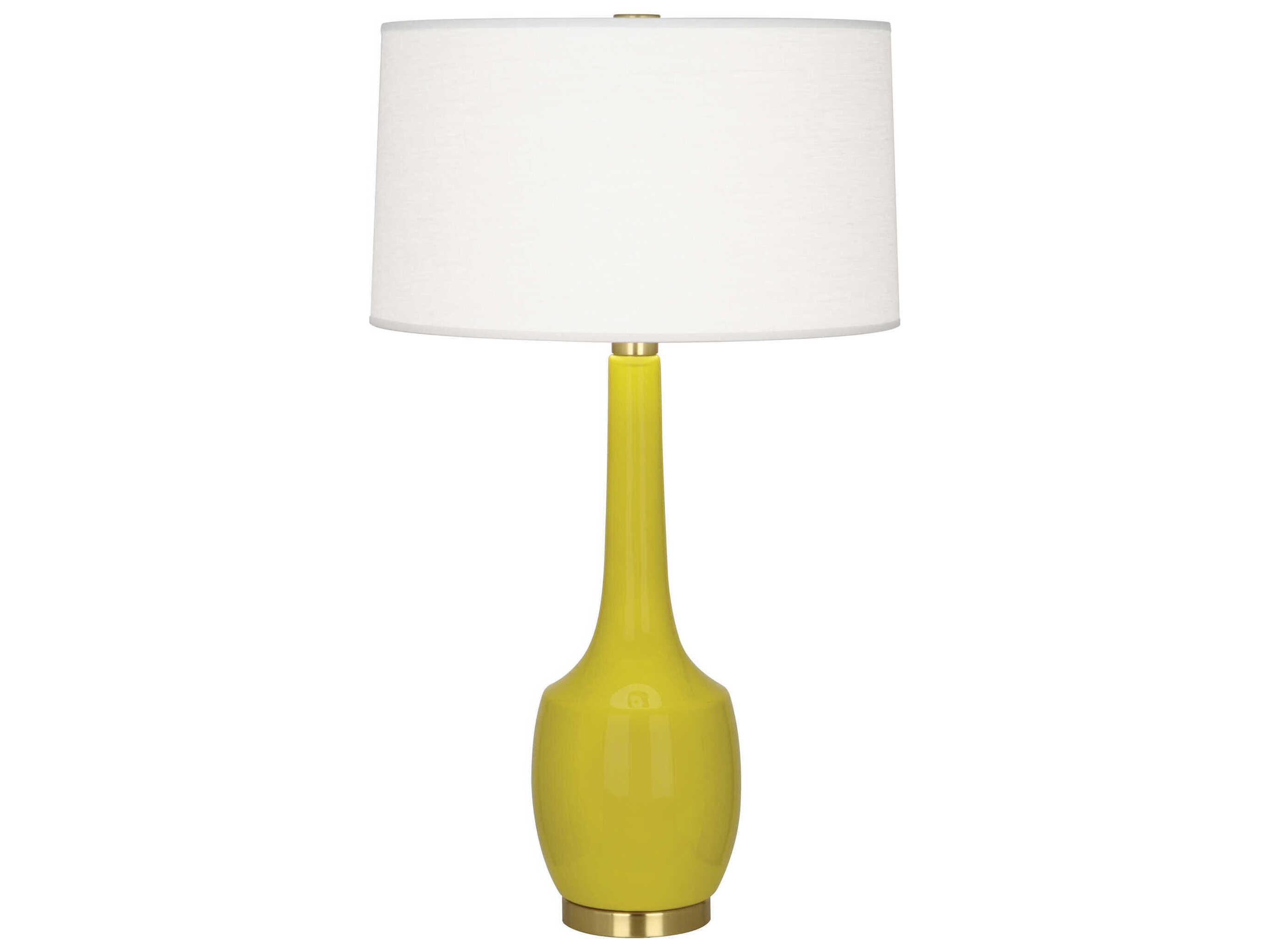 Robert Abbey Delilah Citron Glazed Yellow Buffet Lamp