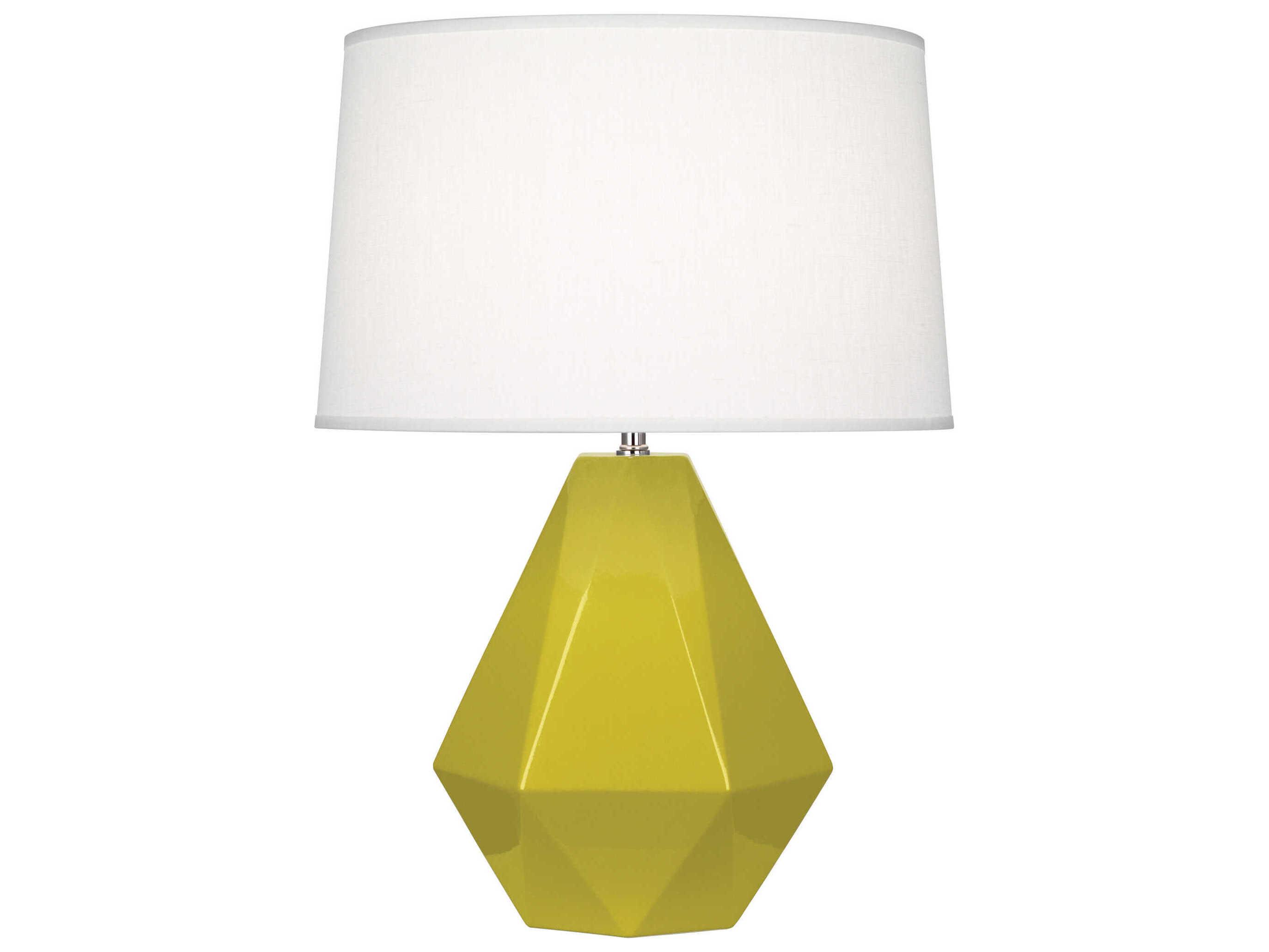Robert Abbey Delta Citron Glazed Yellow Table Lamp