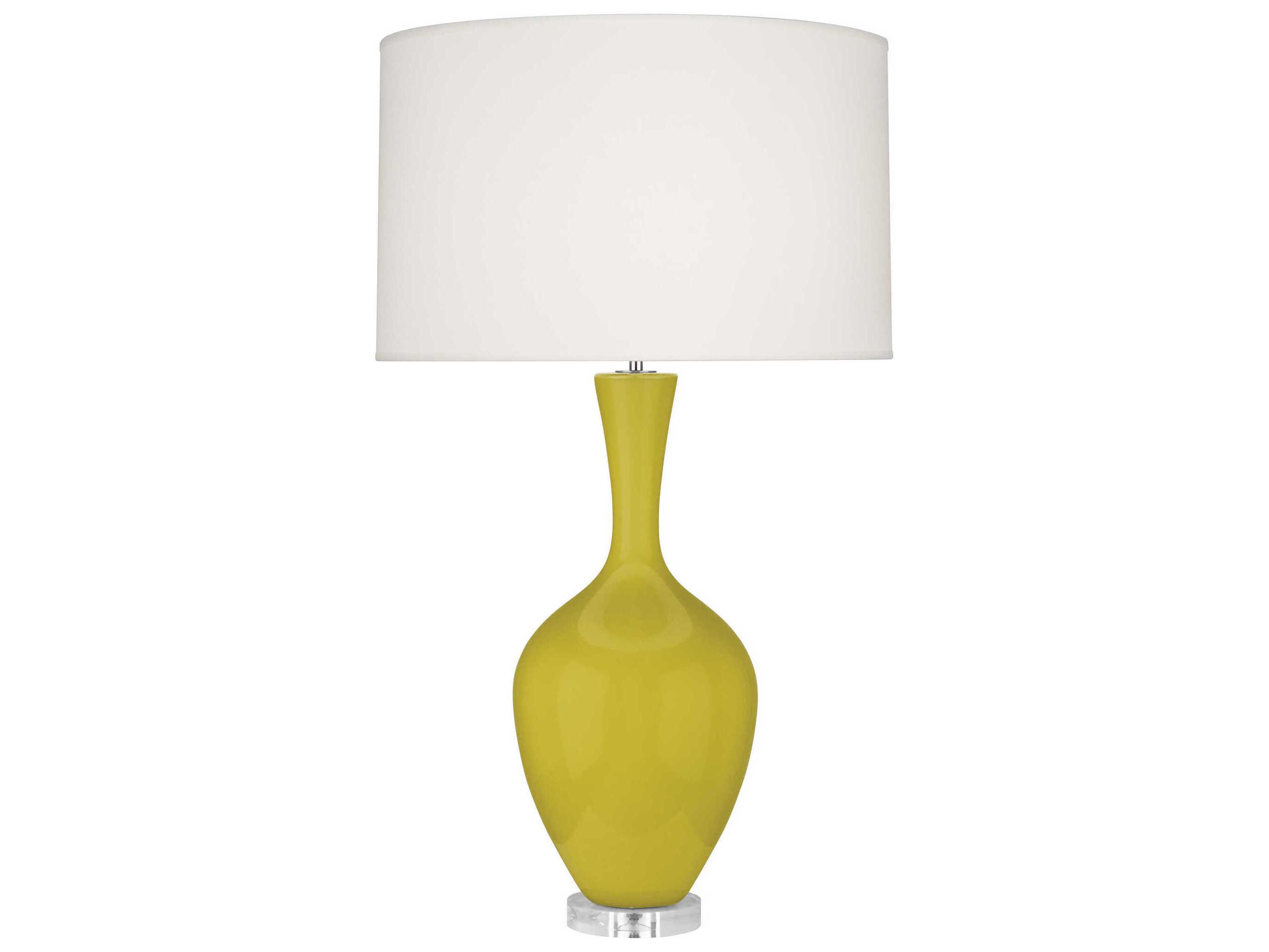 Robert Abbey Audrey Citron Glazed Yellow Buffet Lamp
