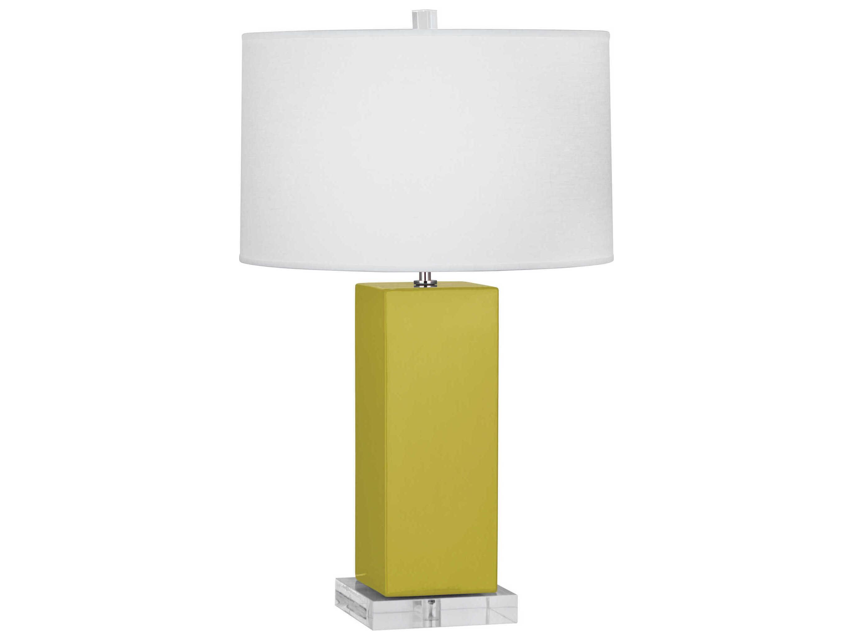 Robert Abbey Harvey Citron Glazed Yellow Buffet Lamp