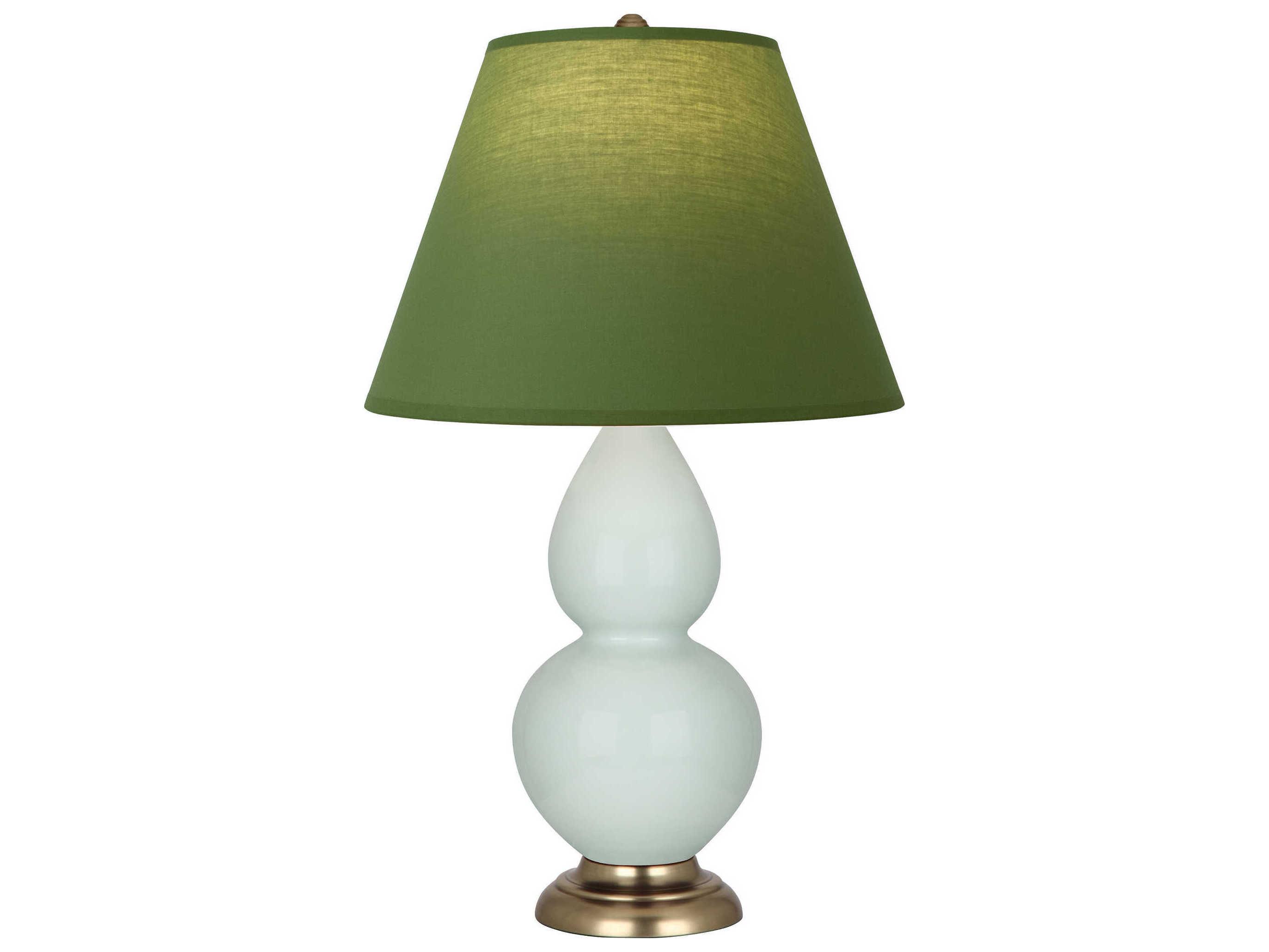 Robert Abbey Small Double Gourd Celadon Glazed Blue Table Lamp