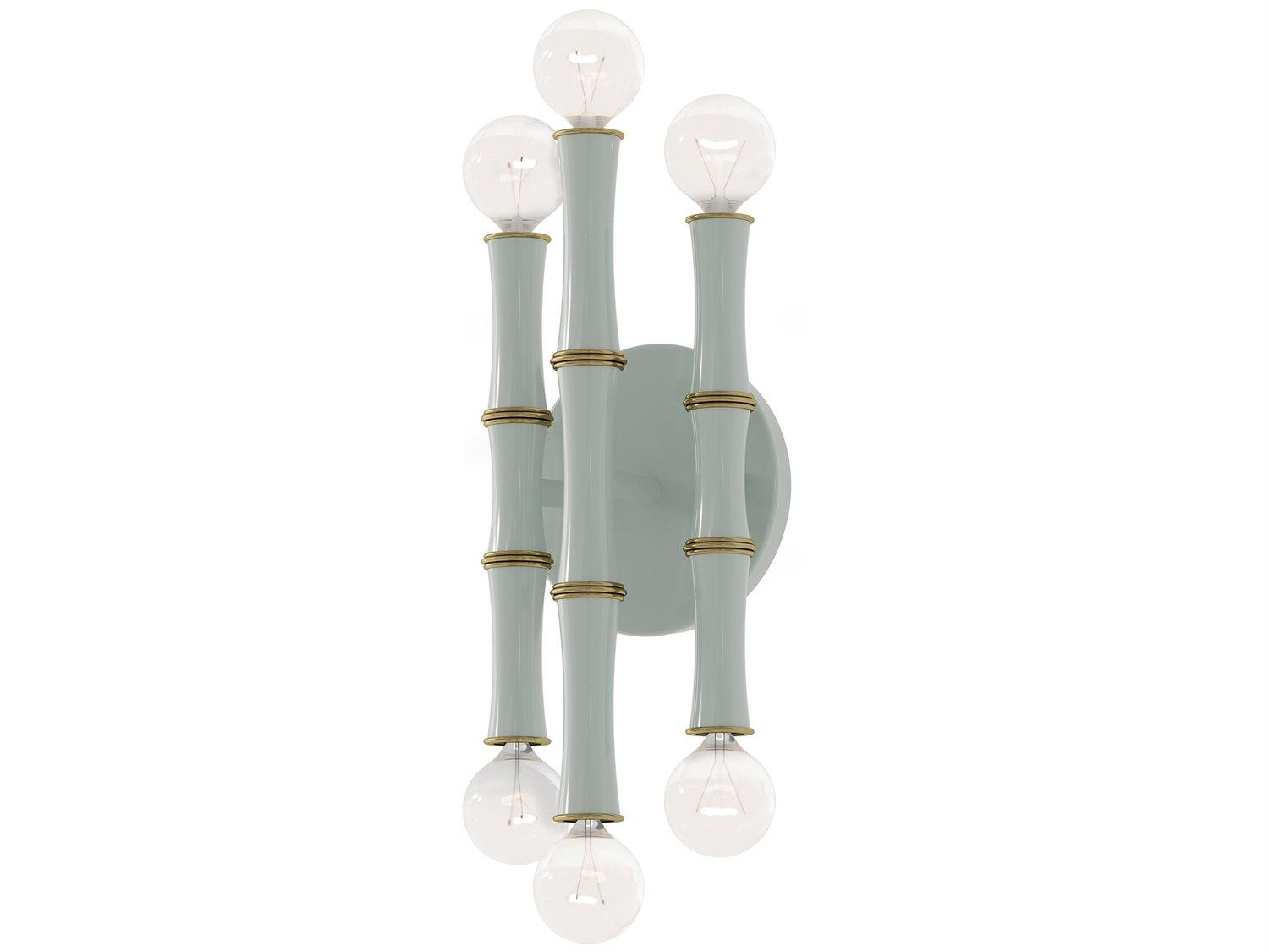 Robert Abbey Kane 6-Light Celadon Green Wall Sconce