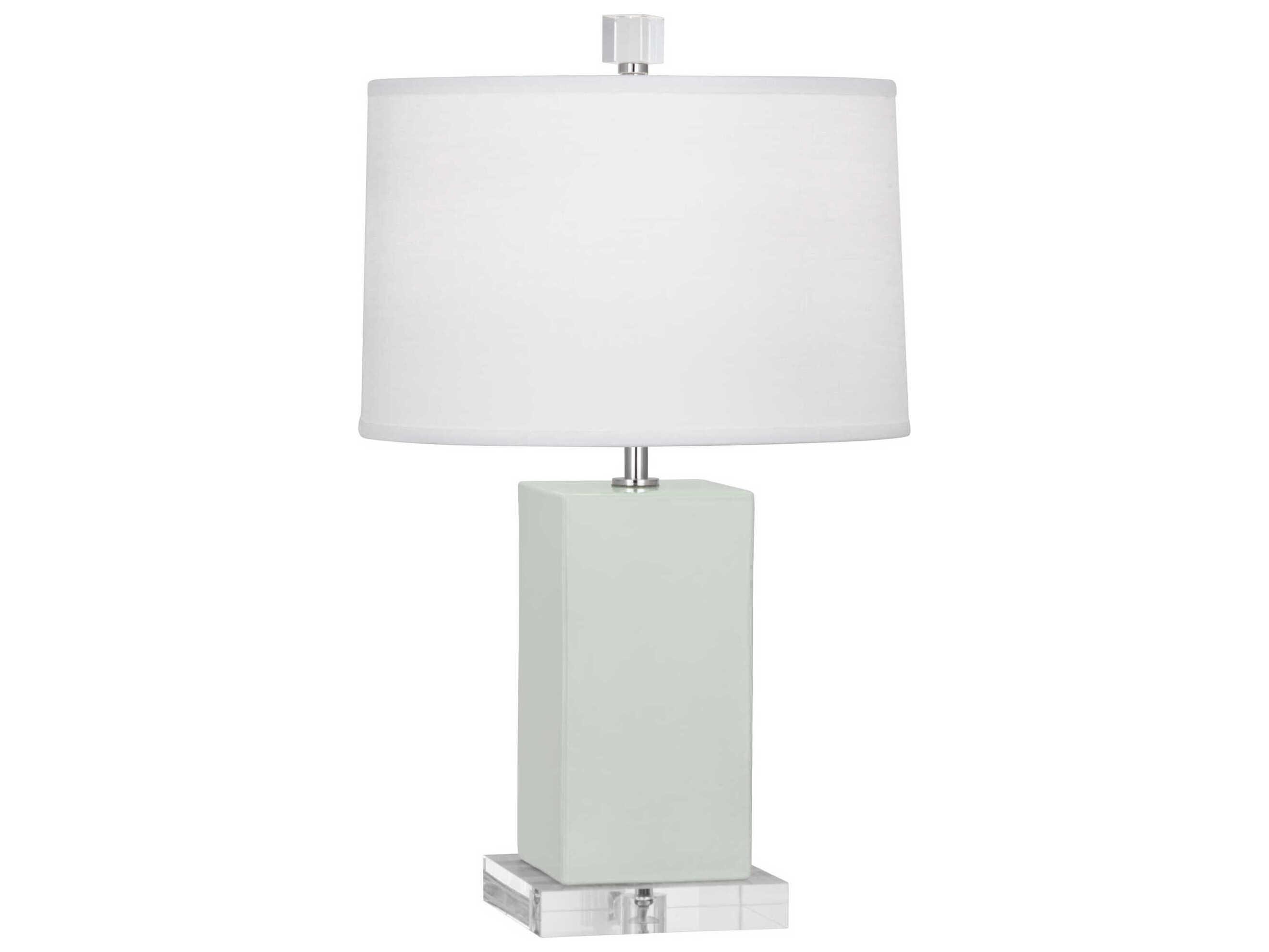 Robert Abbey Harvey Celadon Glazed Green Table Lamp
