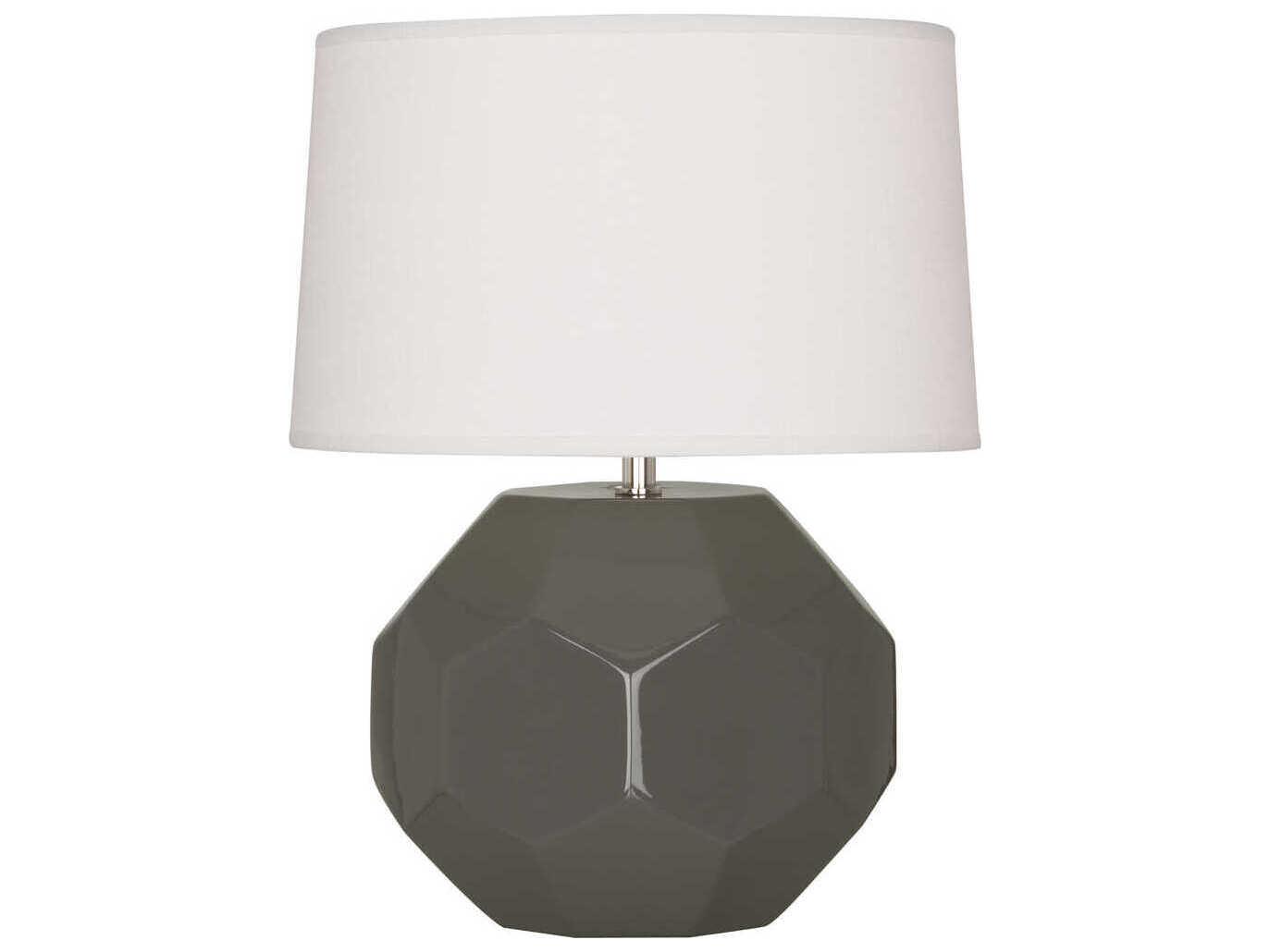 Robert Abbey Franklin Ash Glazed Gray Table Lamp