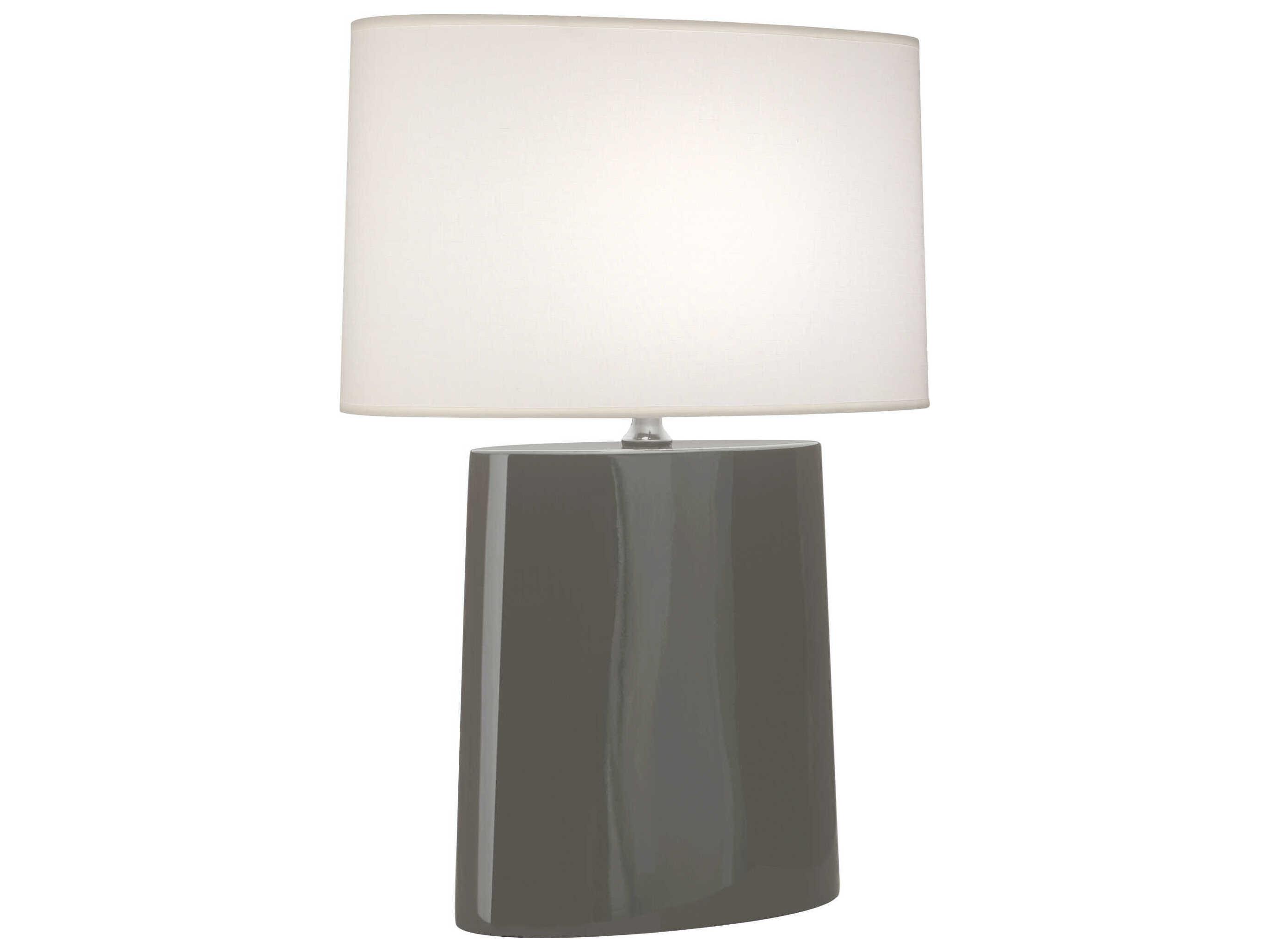 Robert Abbey Victor Ash Glazed Gray Buffet Lamp
