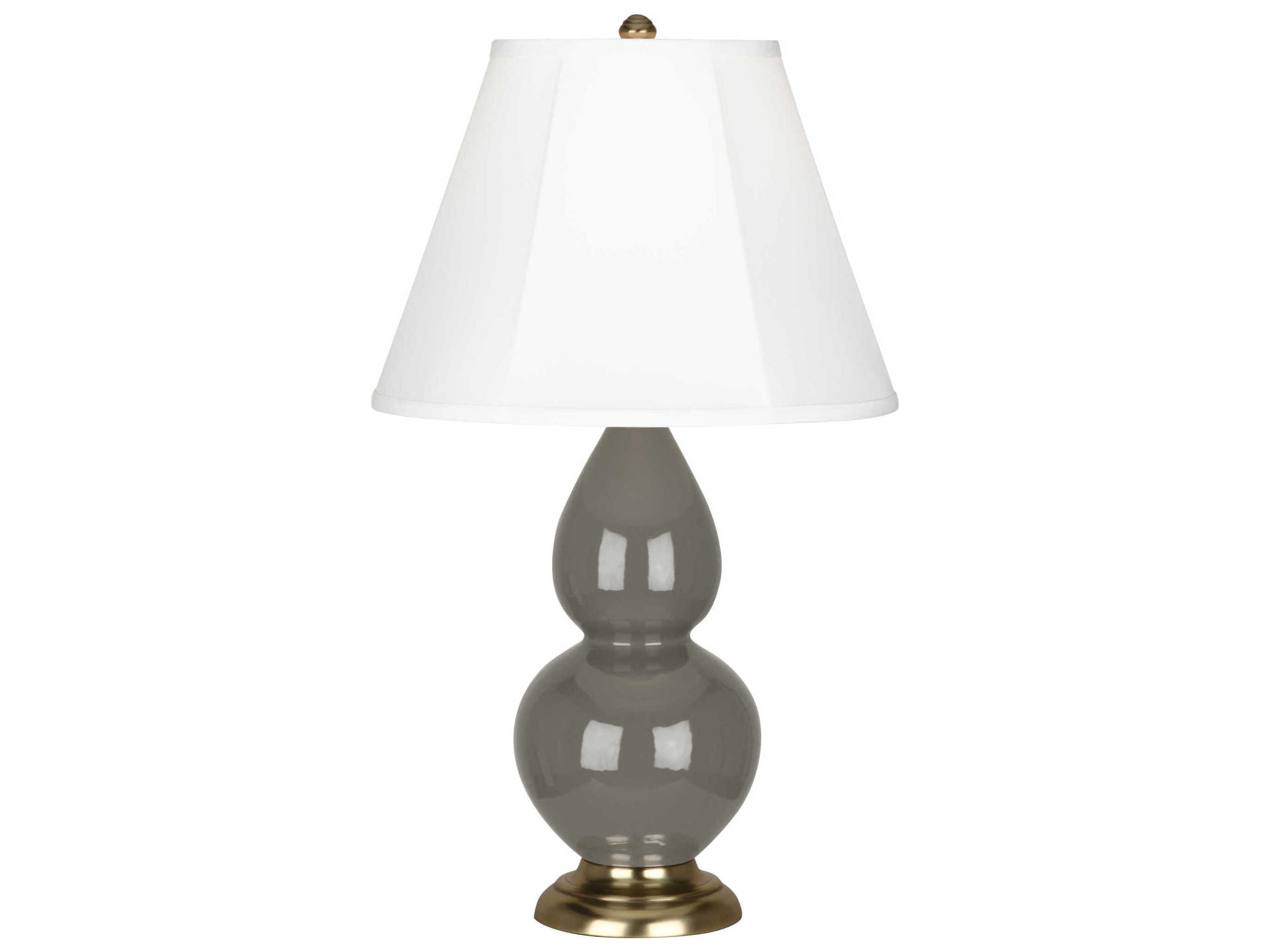 Robert Abbey Small Double Gourd Ash Glazed Gray Table Lamp