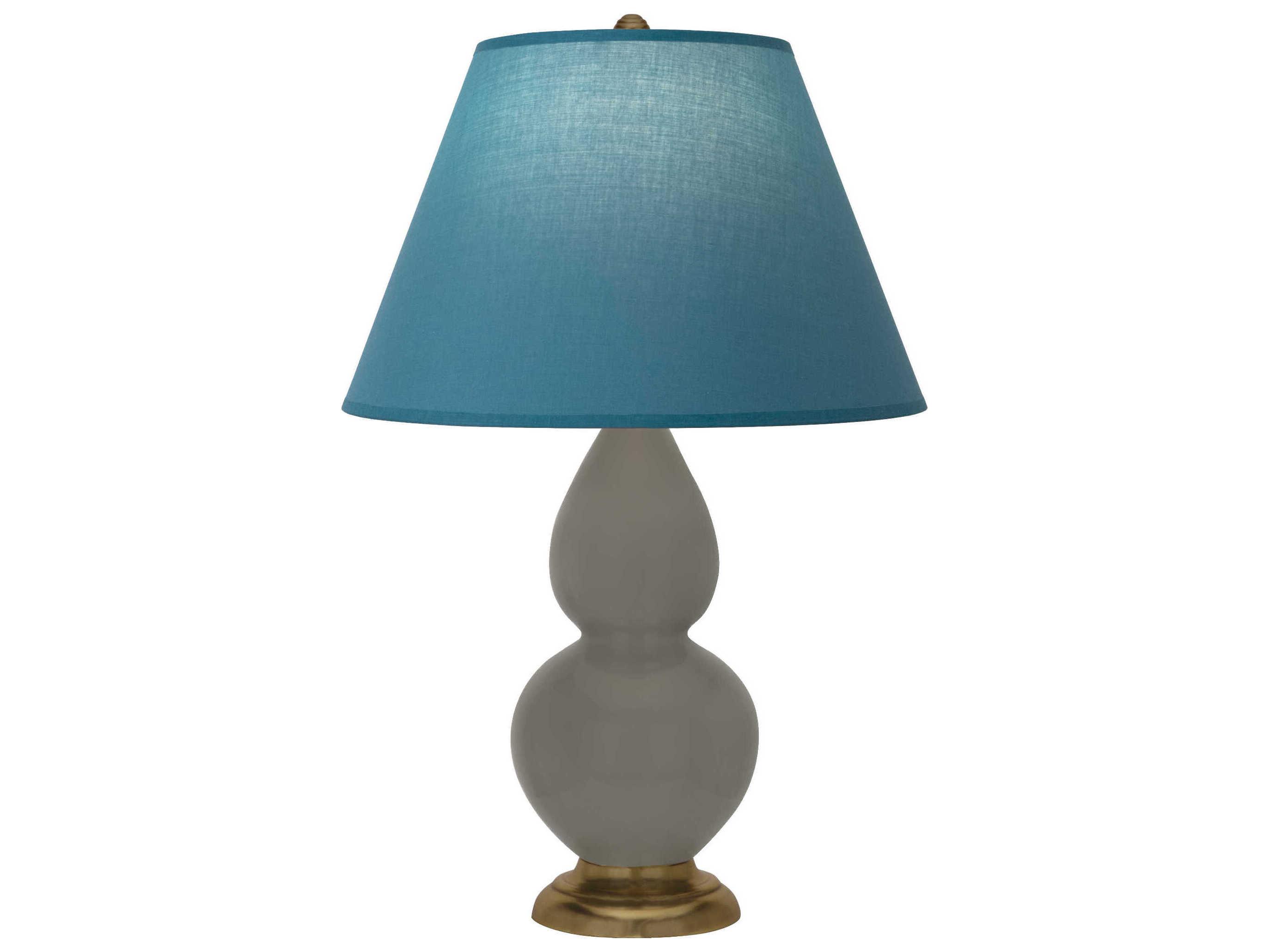 Robert Abbey Small Double Gourd Ash Glazed Gray Table Lamp