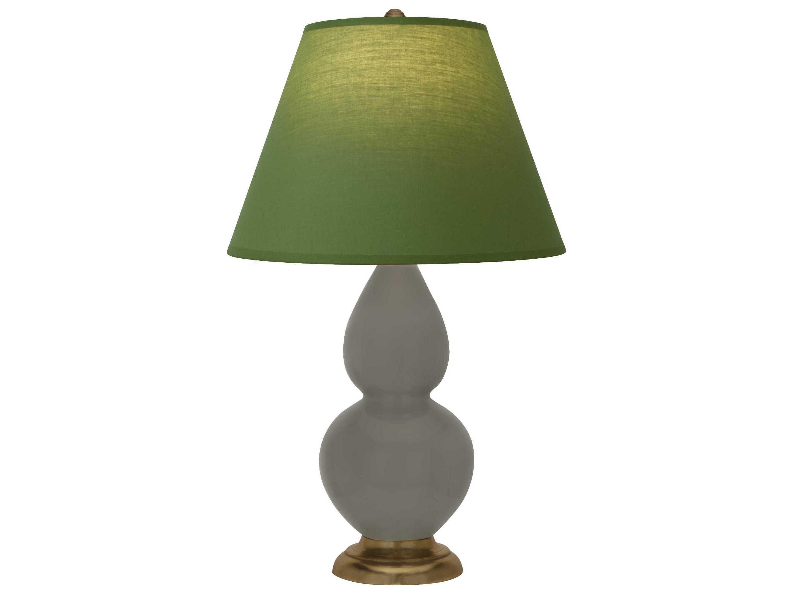 Robert Abbey Small Double Gourd Ash Glazed Gray Table Lamp