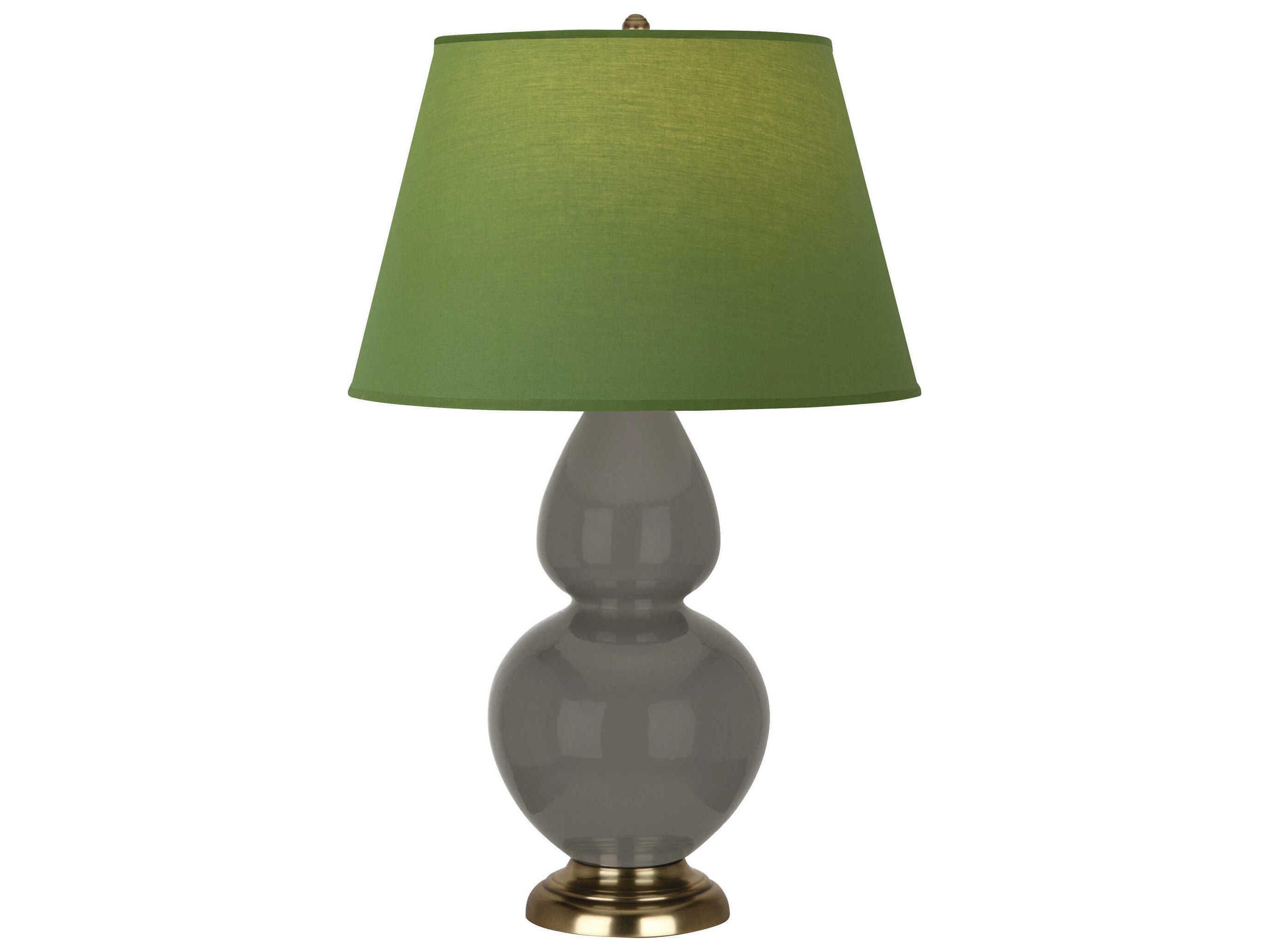 Robert Abbey Double Gourd Ash Glazed Gray Buffet Lamp