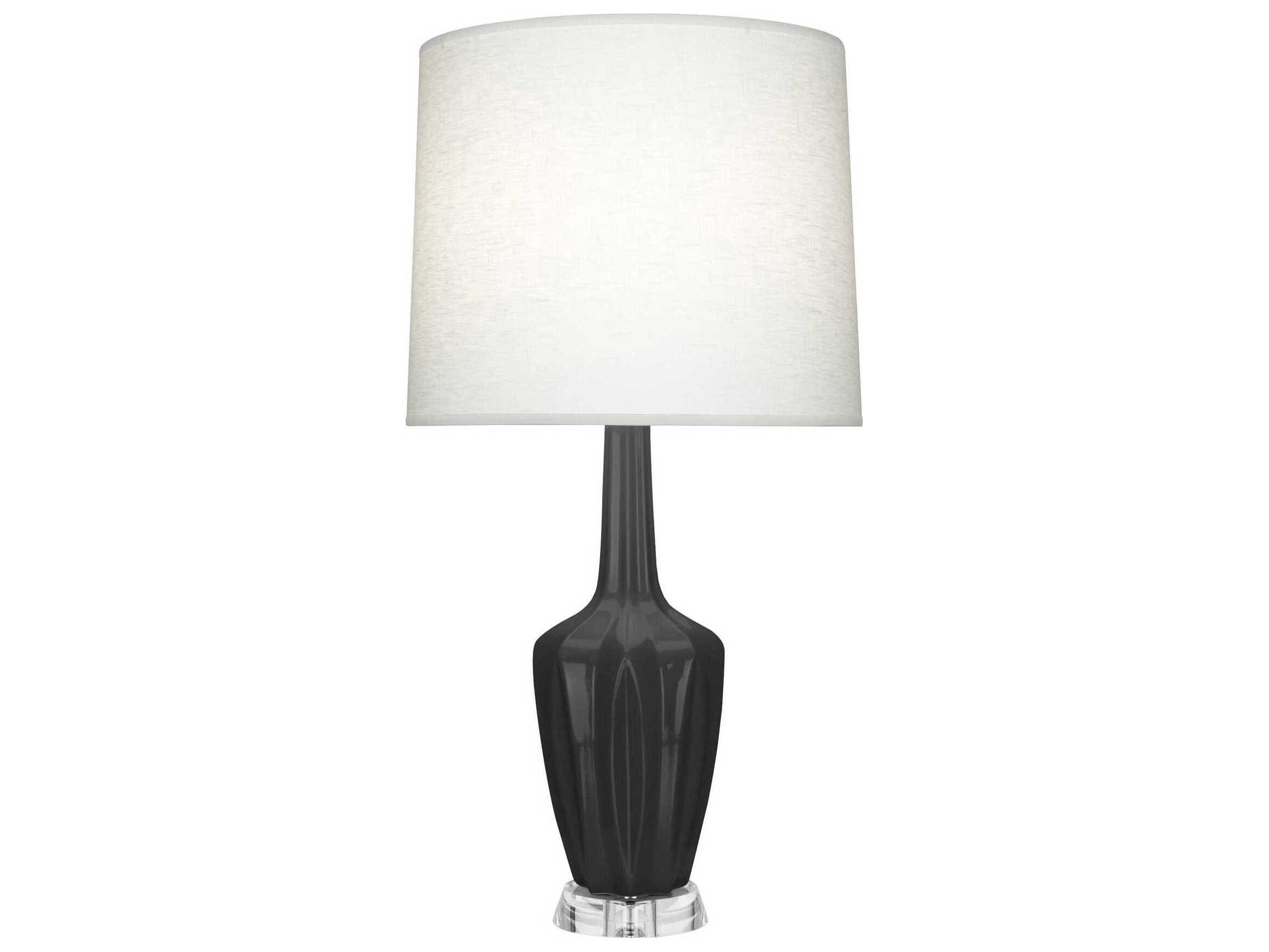 Robert Abbey Emma Ash Glazed Black Buffet Lamp