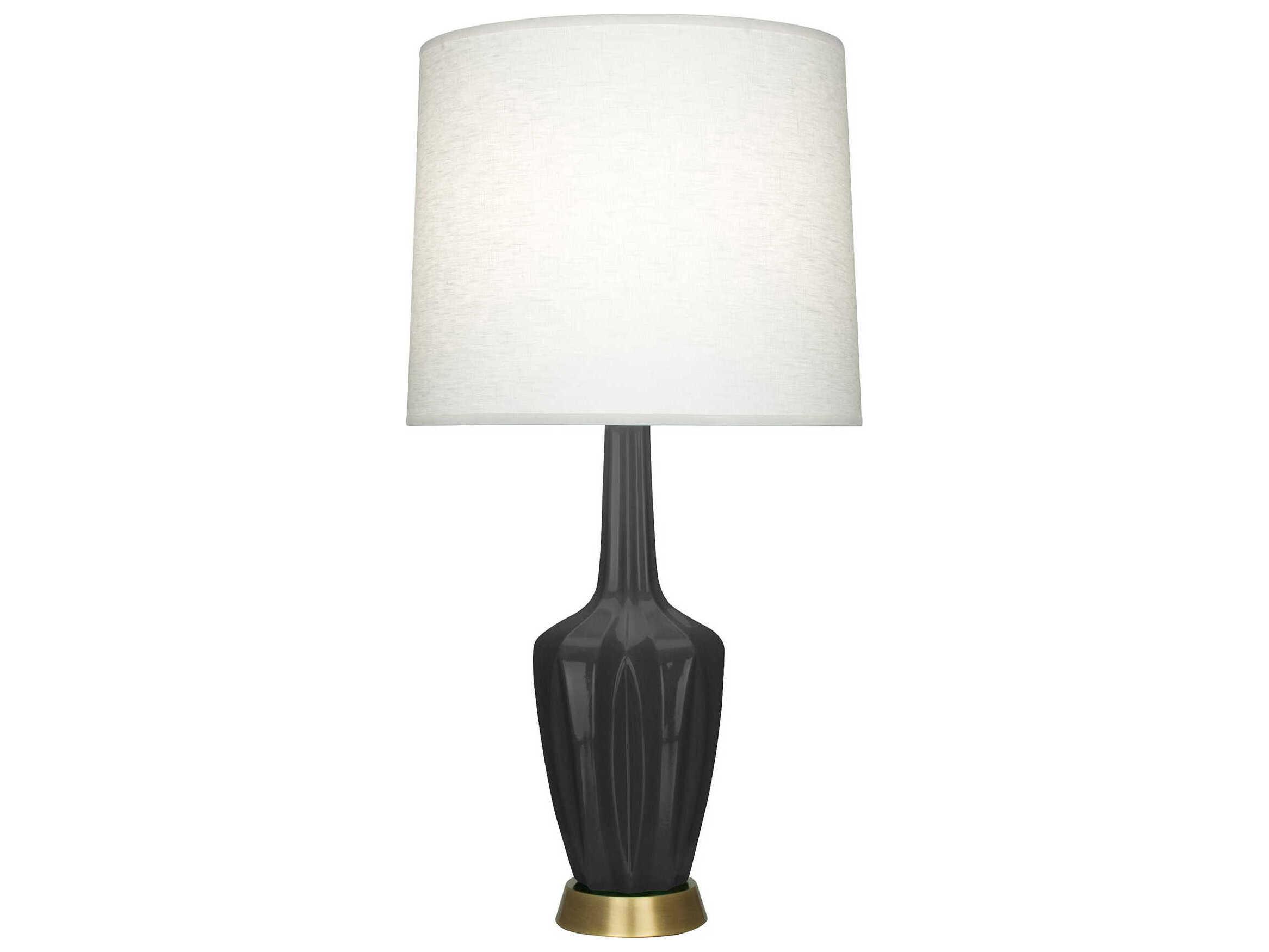 Robert Abbey Emma Ash Glazed Black Buffet Lamp