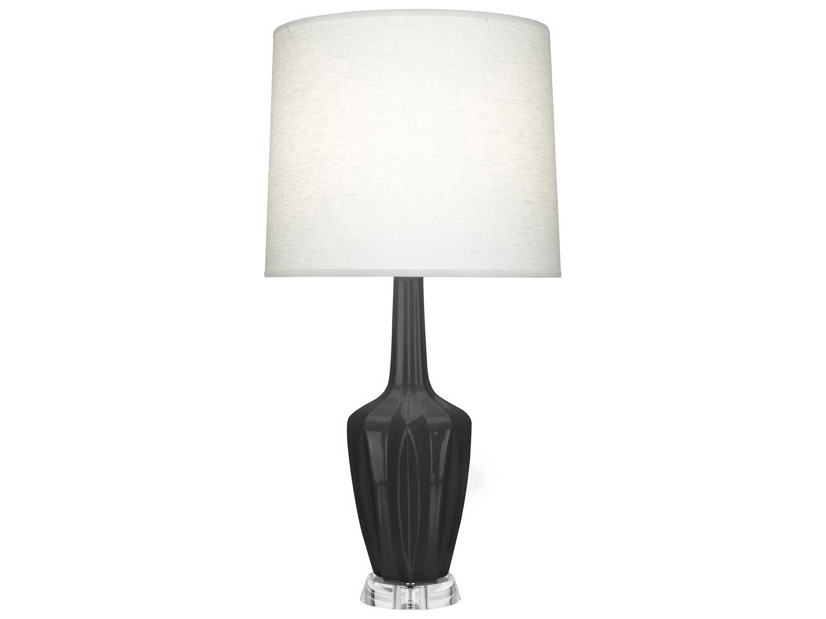 Robert Abbey Emma Ash Glazed Black Buffet Lamp