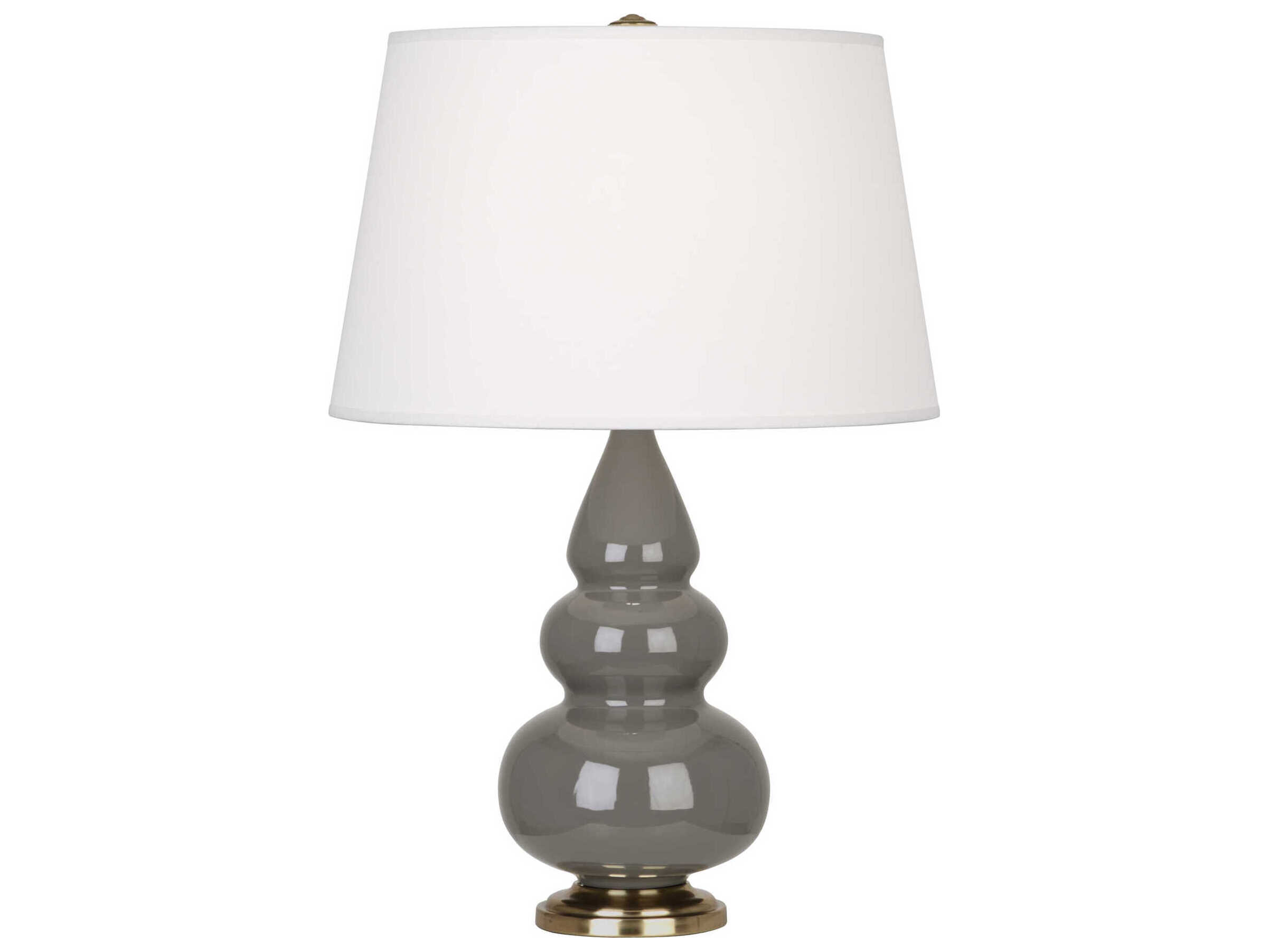Robert Abbey Small Triple Gourd Gray Table Lamp