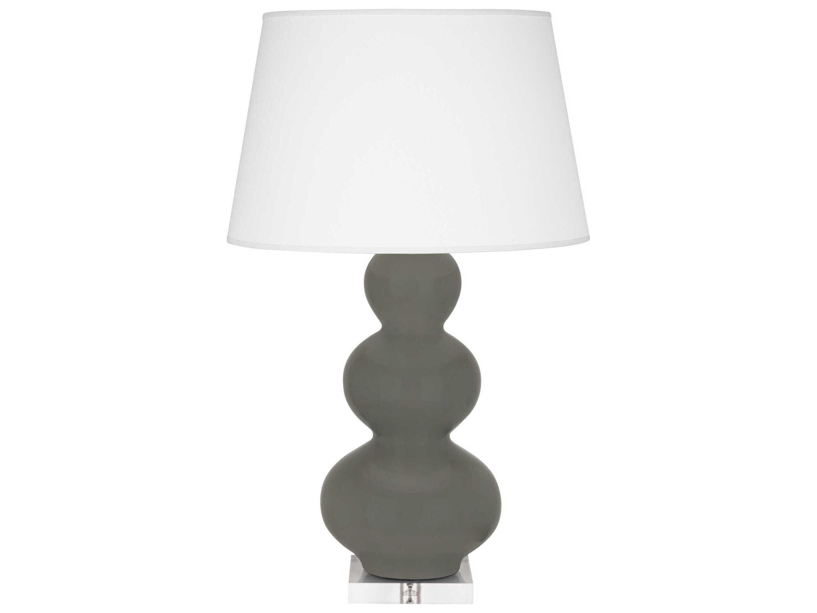 Robert Abbey Triple Gourd Gray Buffet Lamp