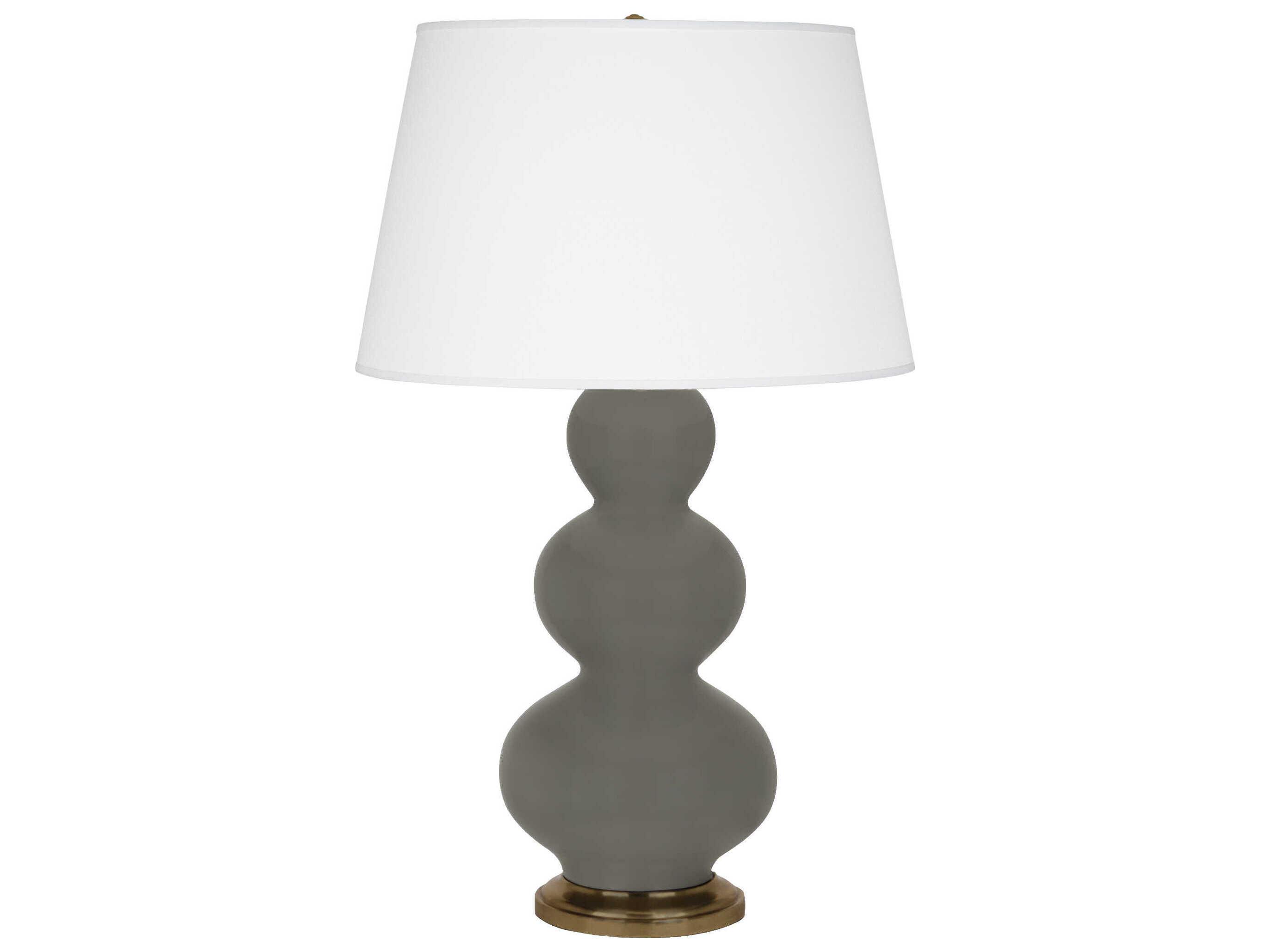Robert Abbey Triple Gourd Gray Buffet Lamp