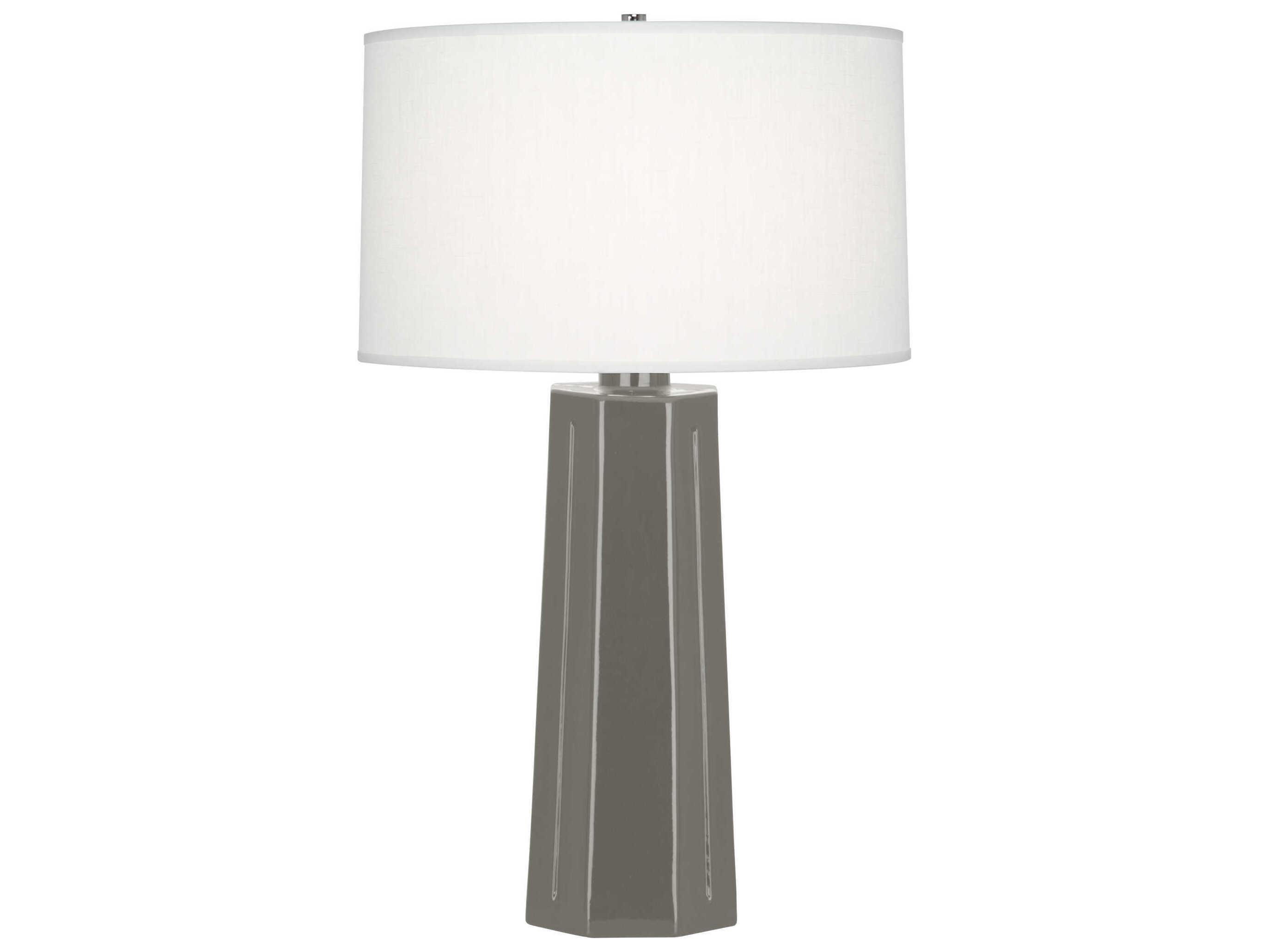 Robert Abbey Mason Ash Glazed Gray Buffet Lamp