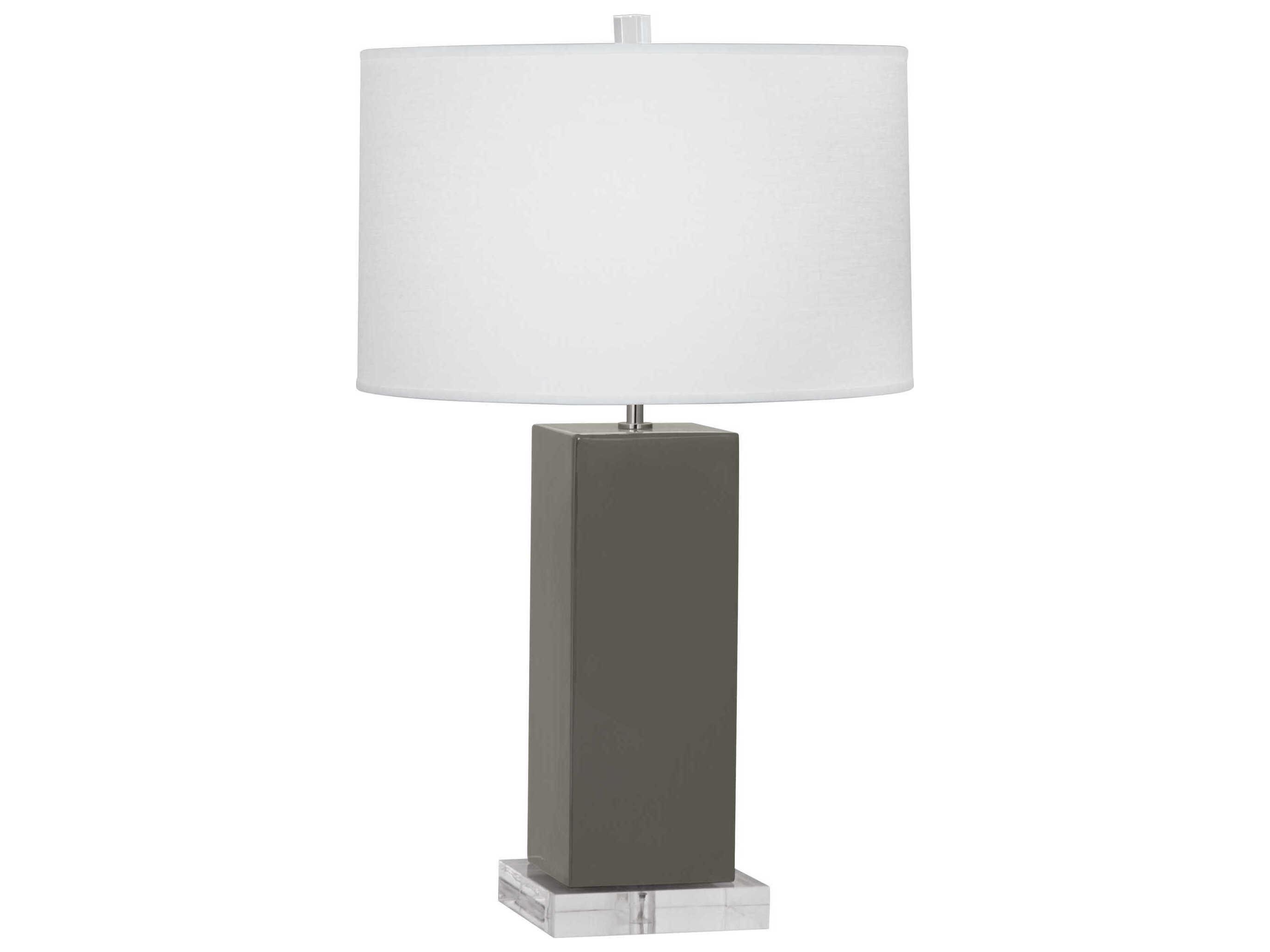 Robert Abbey Harvey Ash Glazed Gray Buffet Lamp