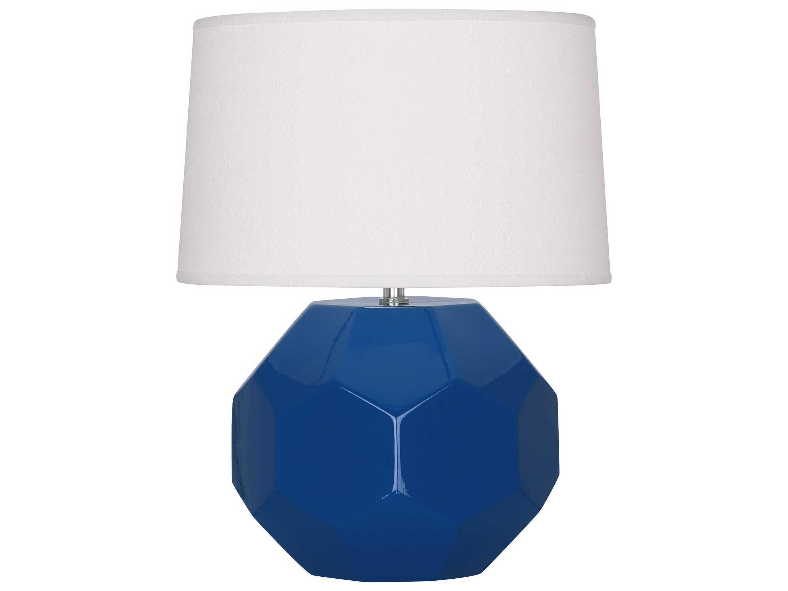 Robert Abbey Franklin Cobalt Glazed Blue Table Lamp