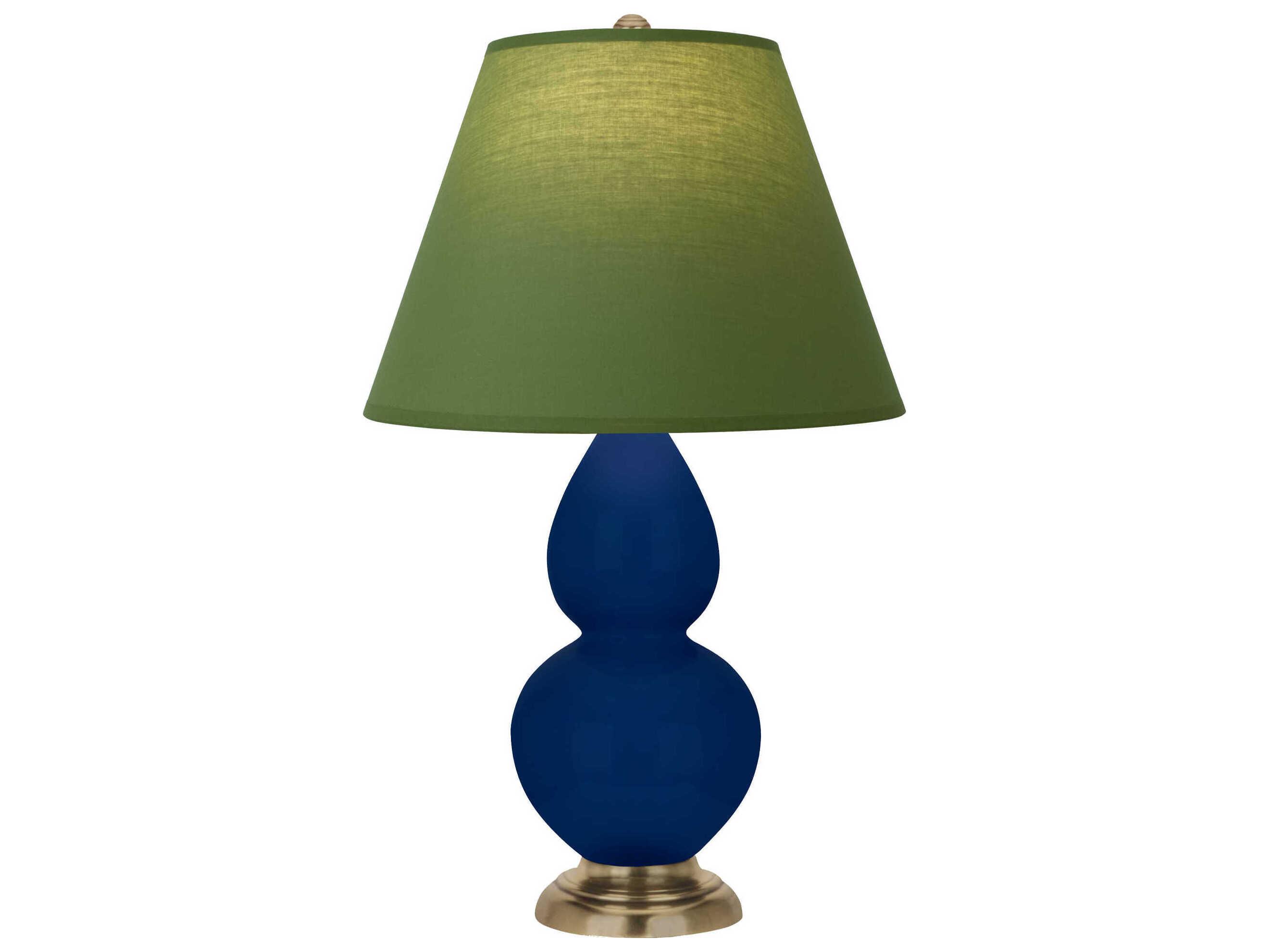 Robert Abbey Small Double Gourd Cobalt Glazed Blue Table Lamp
