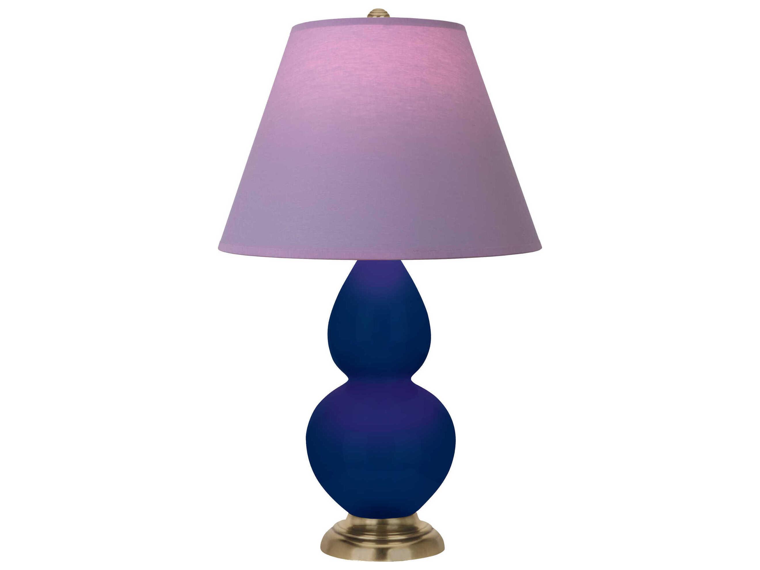 Robert Abbey Small Double Gourd Cobalt Glazed Blue Table Lamp