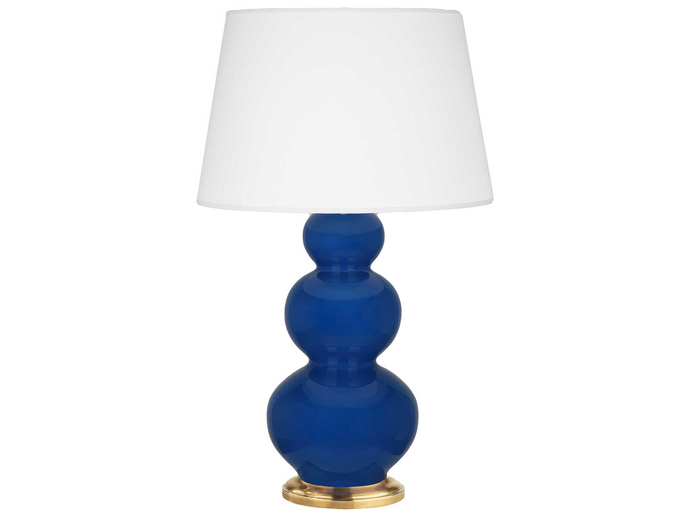 Robert Abbey Triple Gourd Cobalt Glazed Blue Buffet Lamp