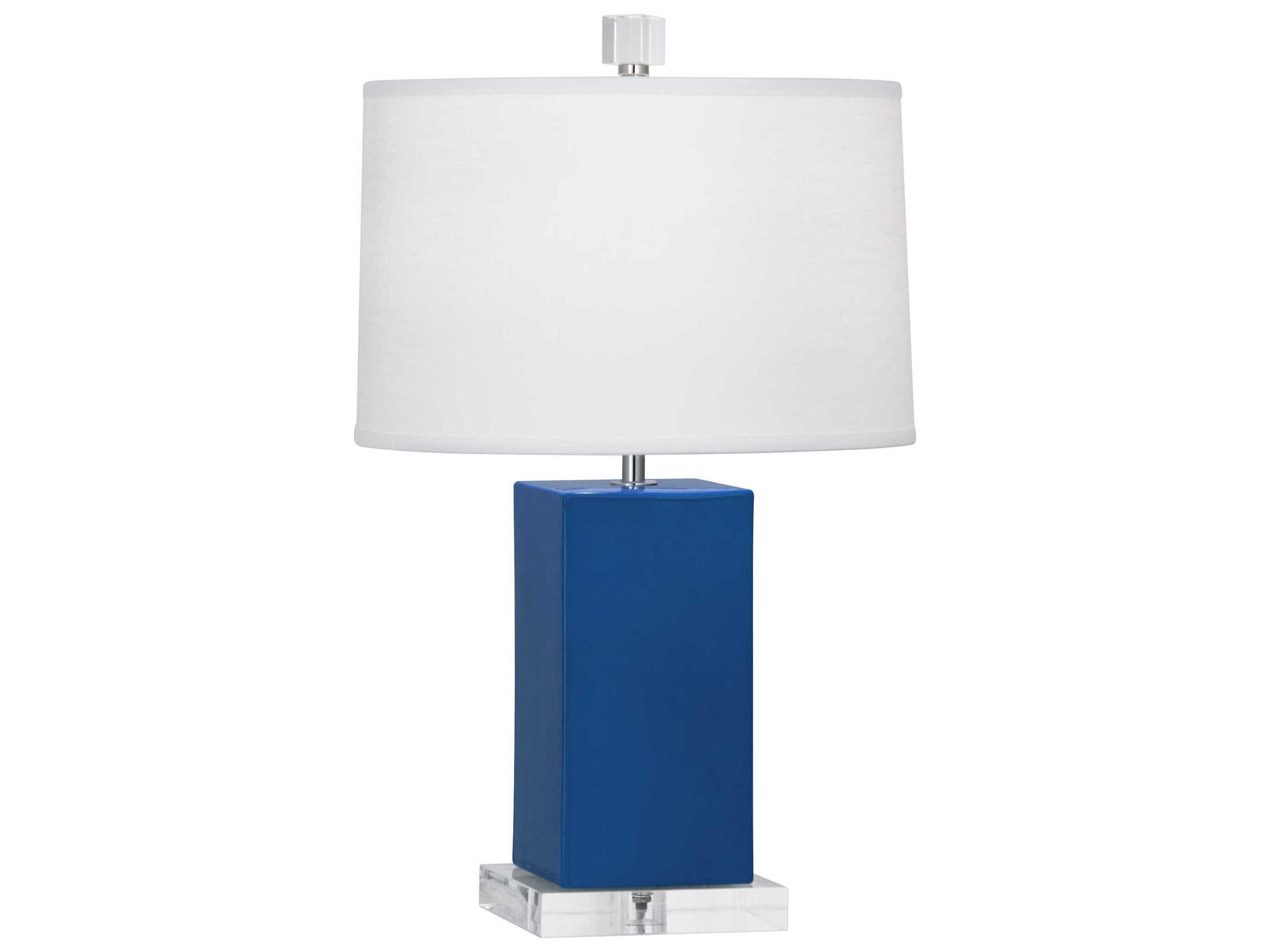 Robert Abbey Harvey Cobalt Glazed Blue Table Lamp