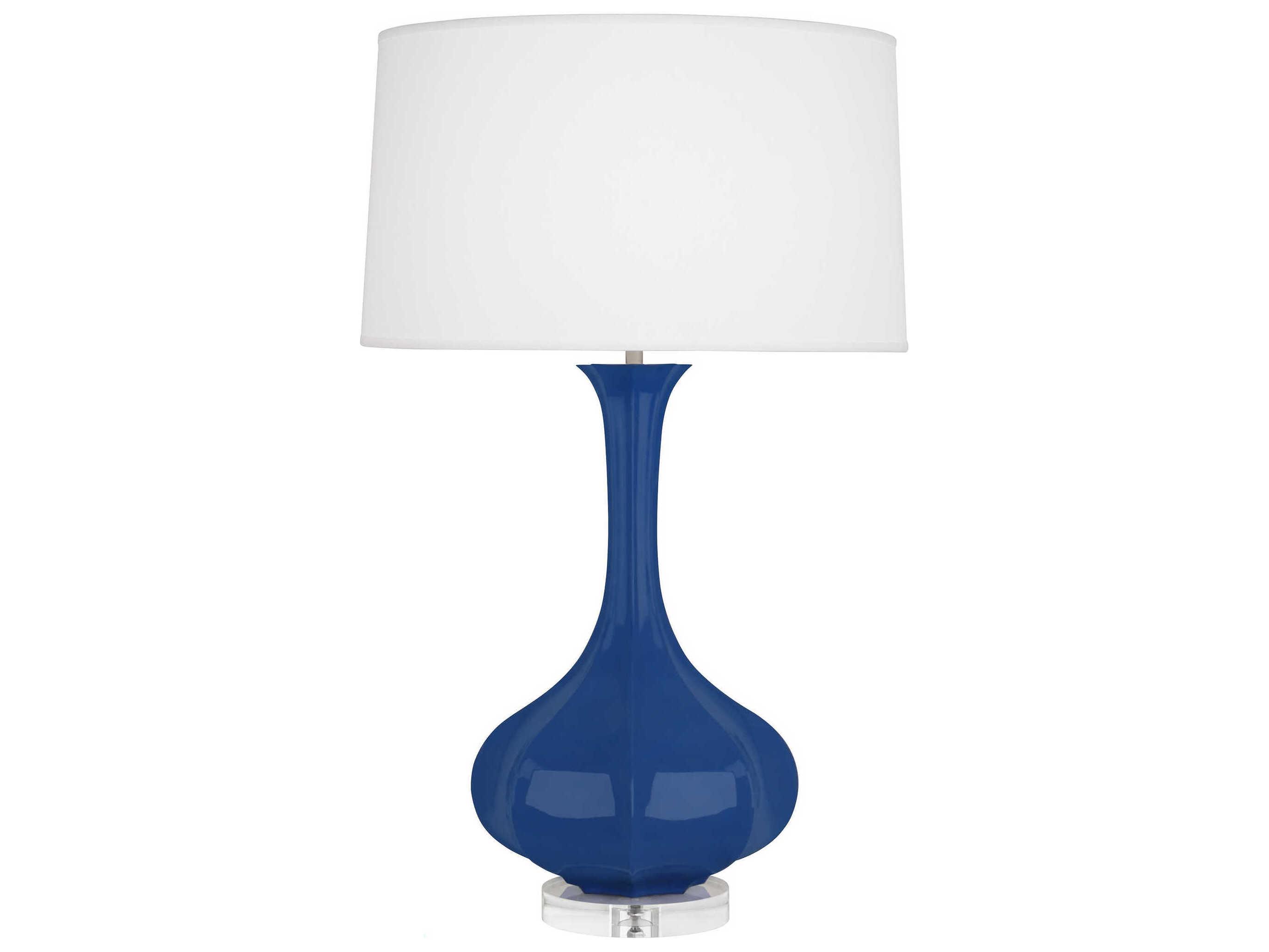 Robert Abbey Pike Cobalt Glazed Lucite Blue Buffet Lamp