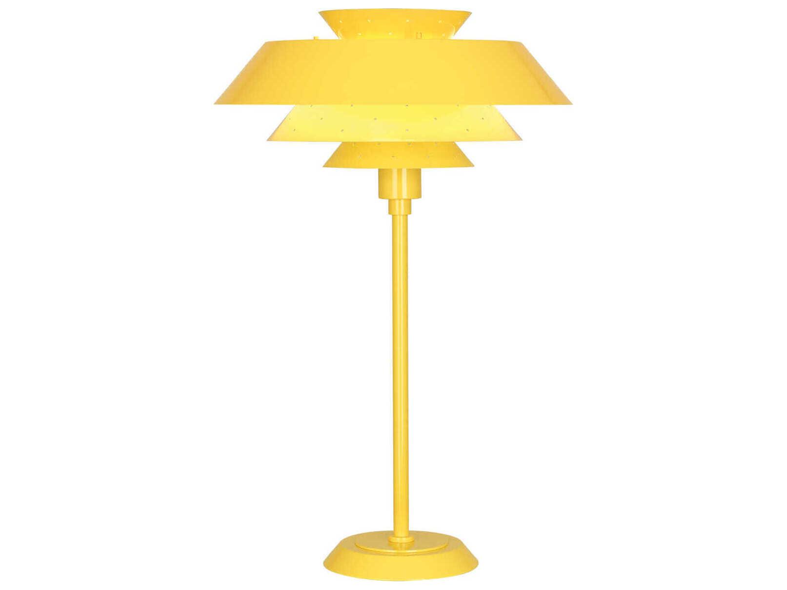 Robert Abbey Pierce Canary Yellow Gloss Buffet Lamp