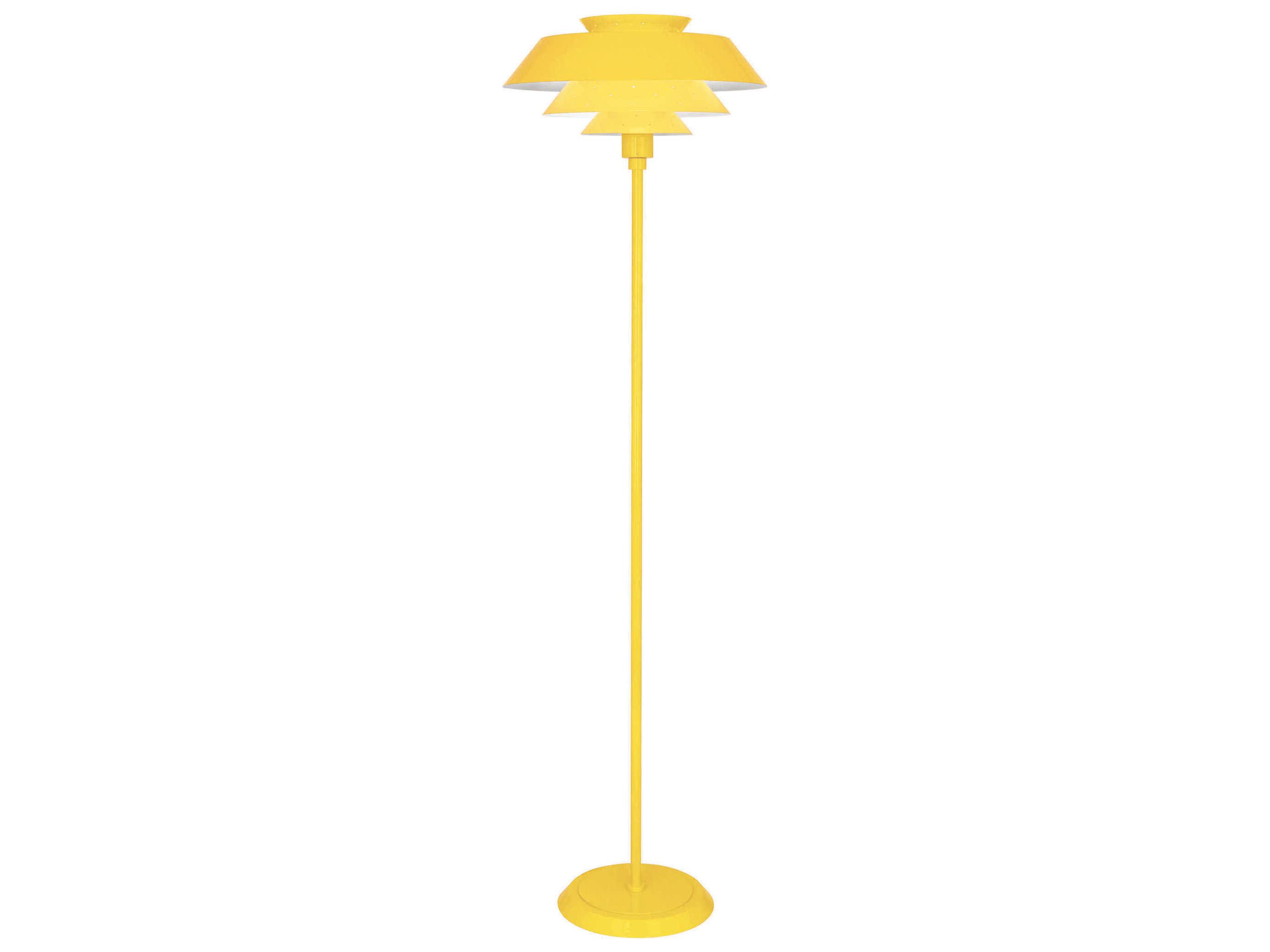 Robert Abbey Pierce Canary Yellow Gloss Floor Lamp