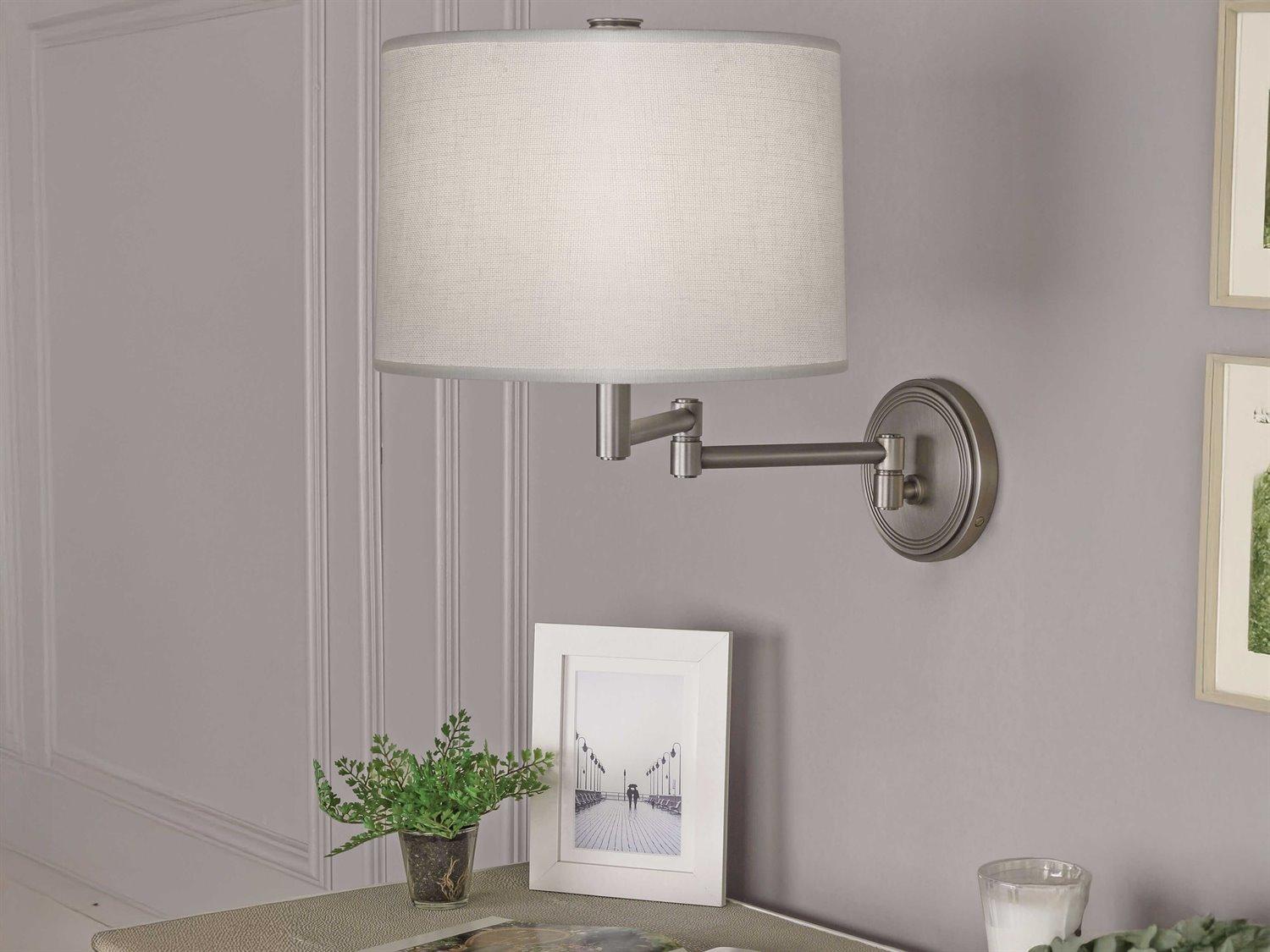 Robert Abbey Sofia 1-Light Dark Antique Nickel Swing Wall Sconce