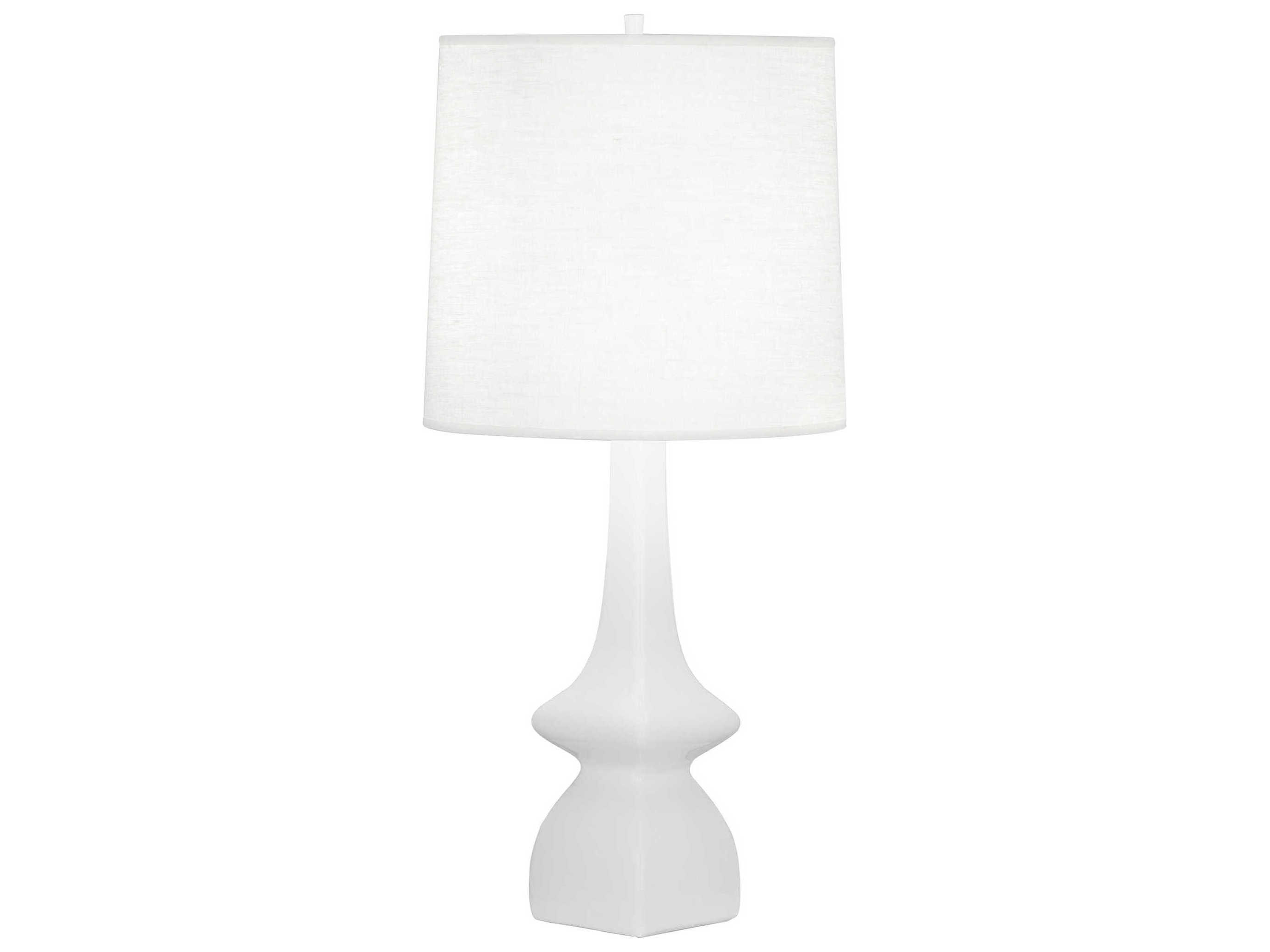 Robert Abbey Jasmine Daisy Glazed White Buffet Lamp