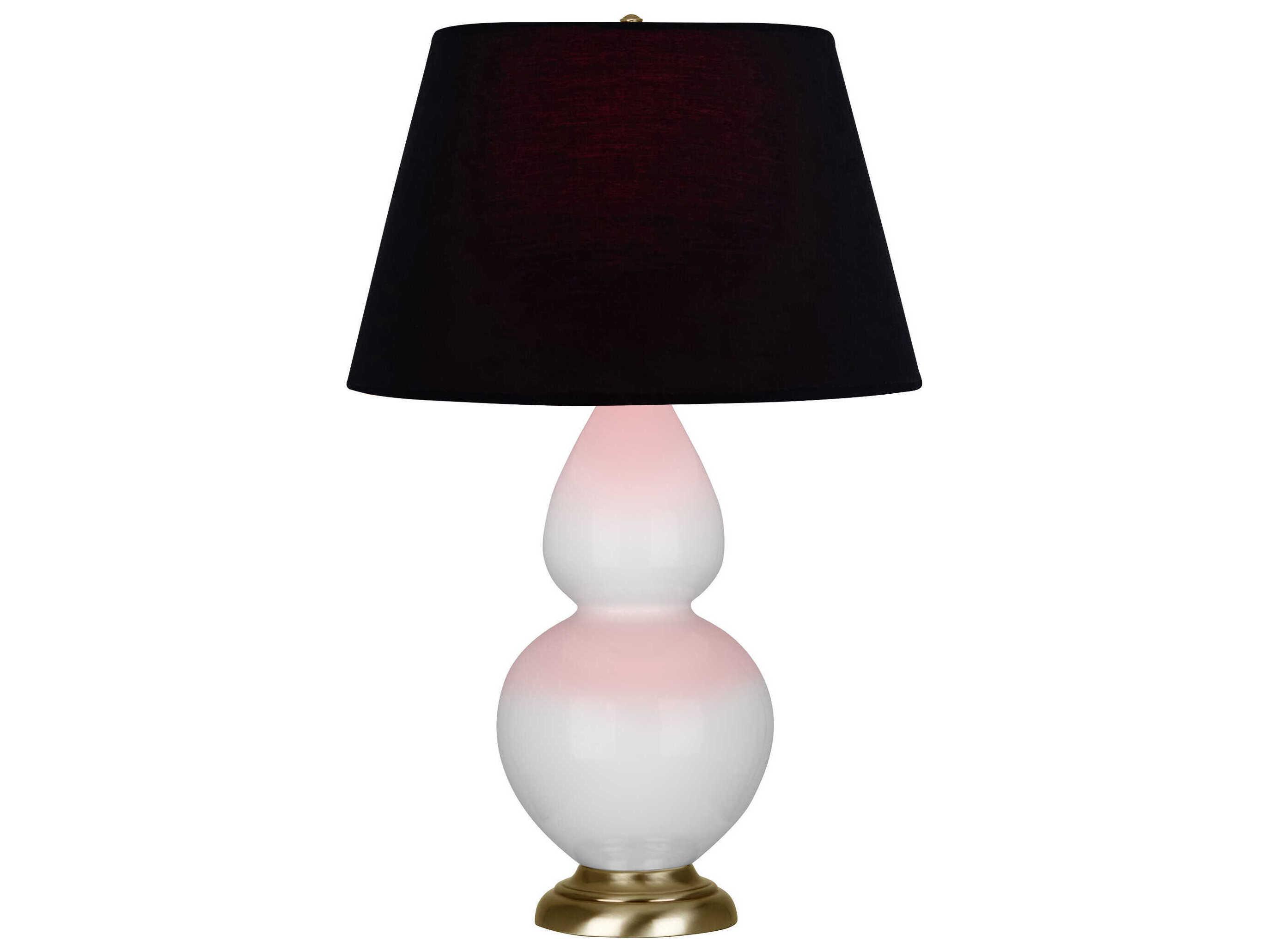 Robert Abbey Double Gourd Daisy Glazed White Buffet Lamp