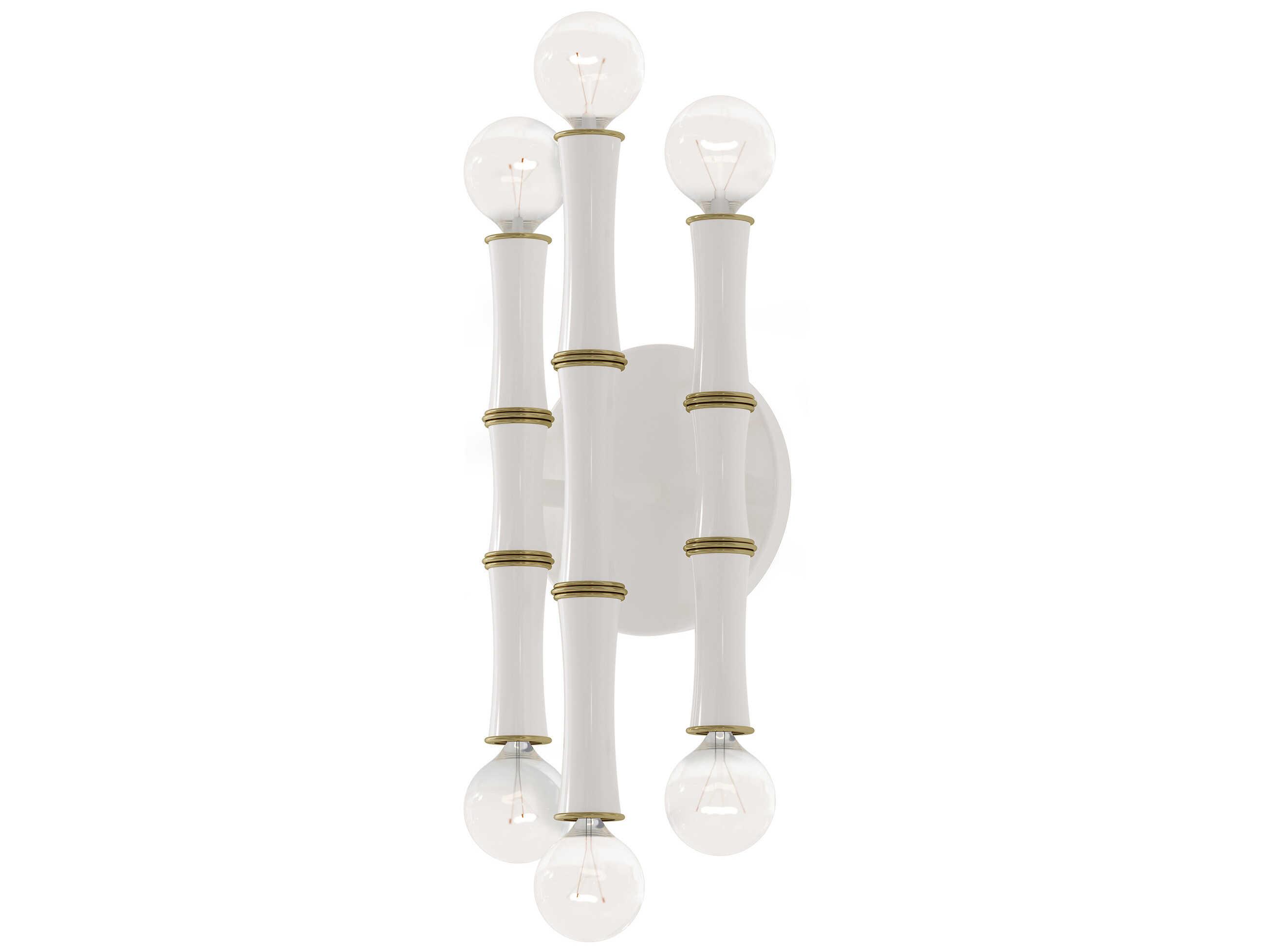 Robert Abbey Kane 6-Light Daisy White Wall Sconce