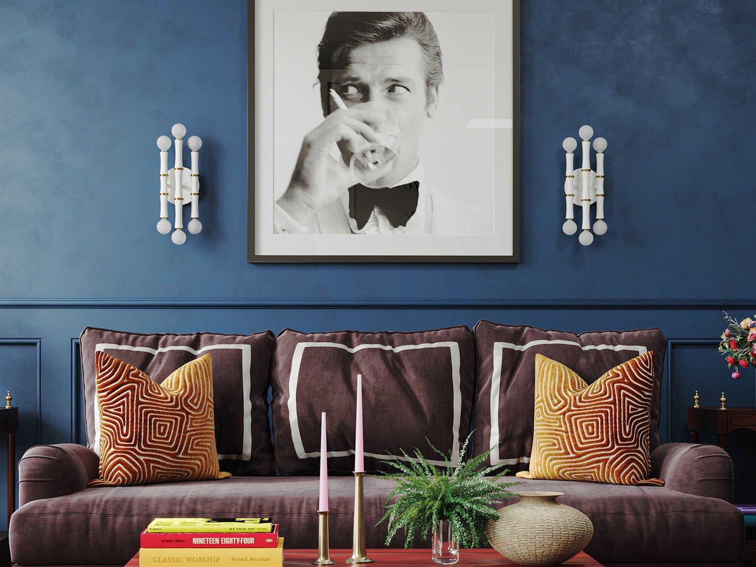 Robert Abbey Kane 6-Light Daisy White Wall Sconce