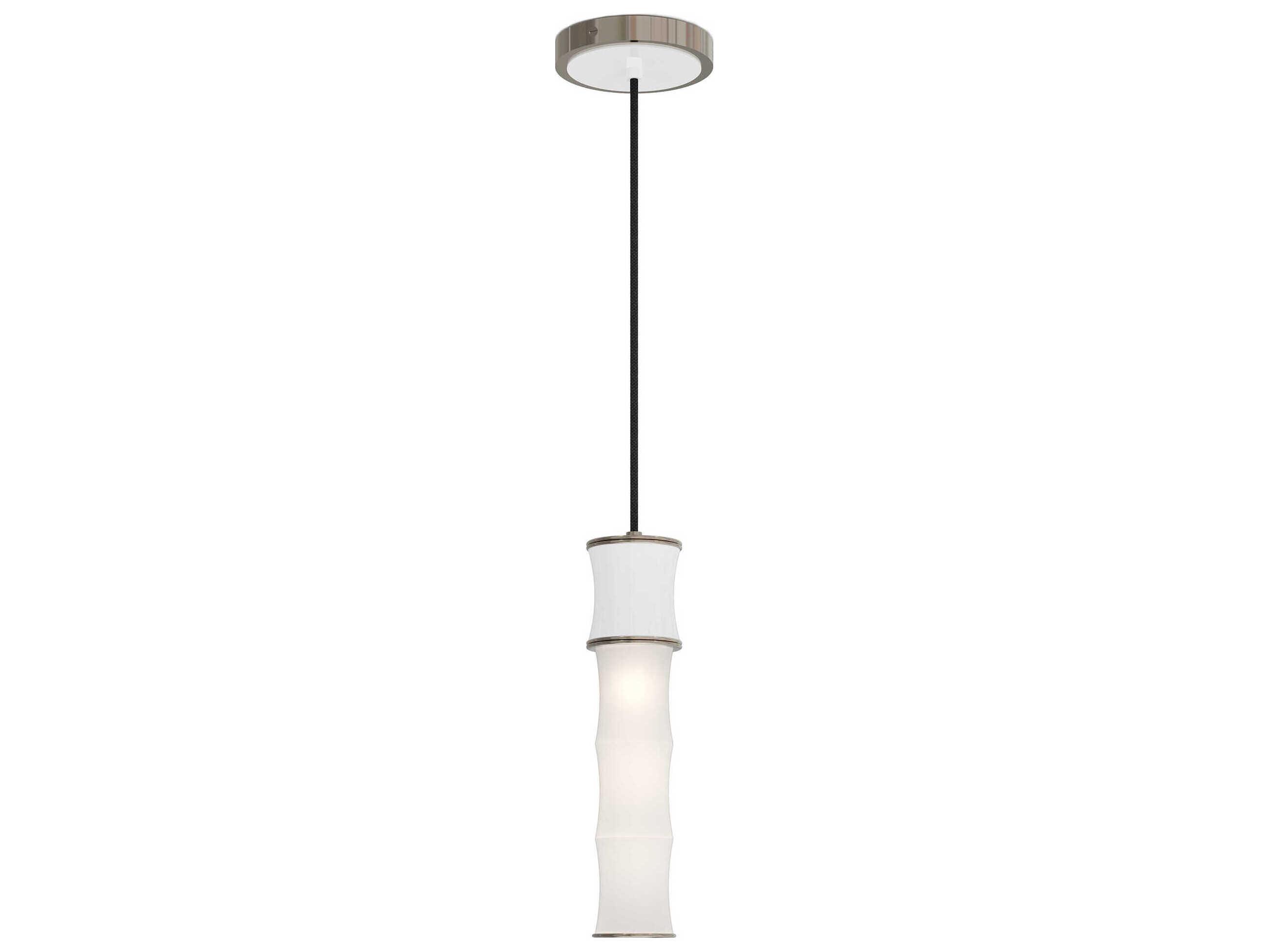 Robert Abbey Kane 1-Light Daisy White Cylinder Mini Pendant