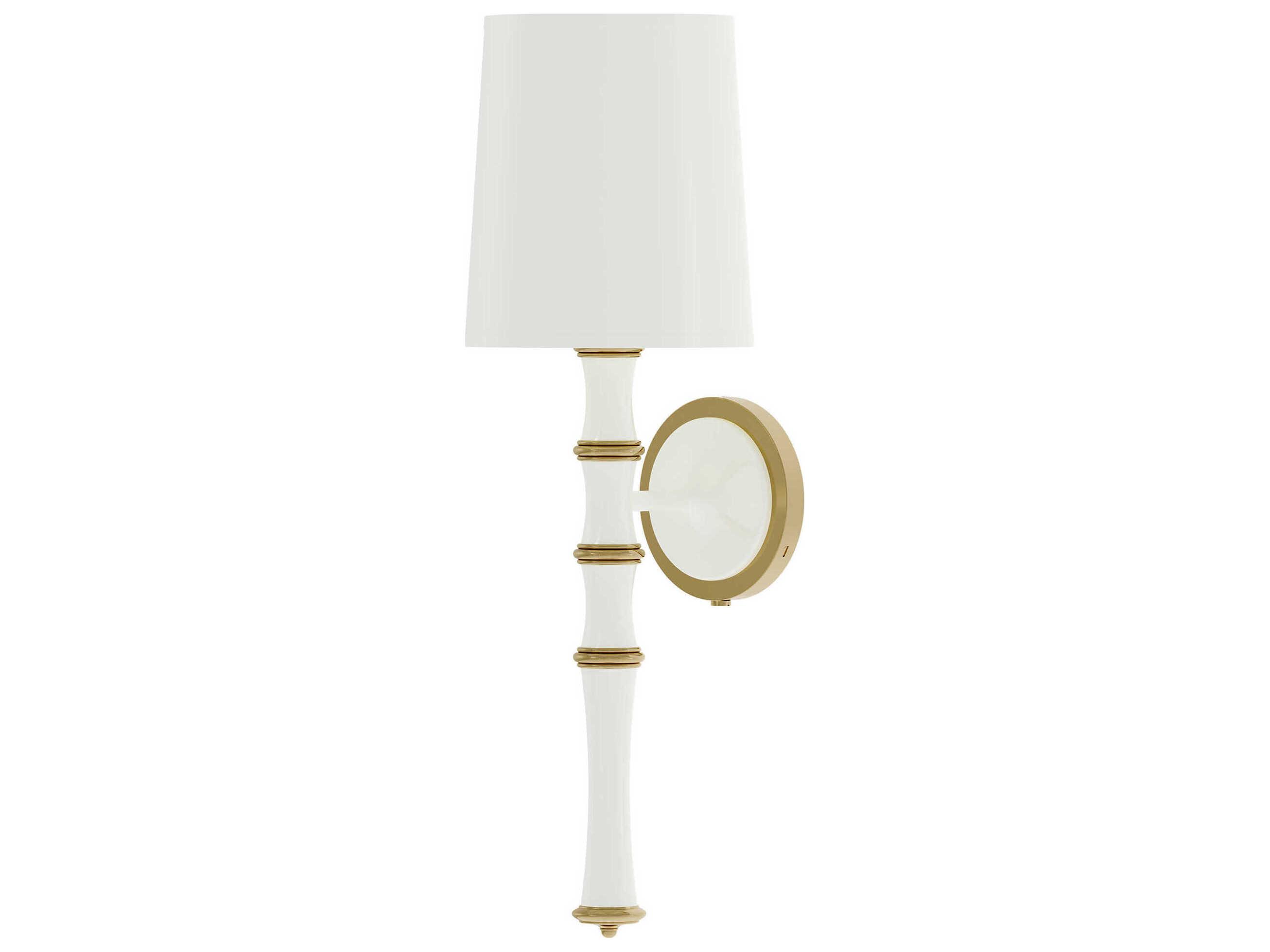 Robert Abbey Kane 1-Light Daisy White Wall Sconce