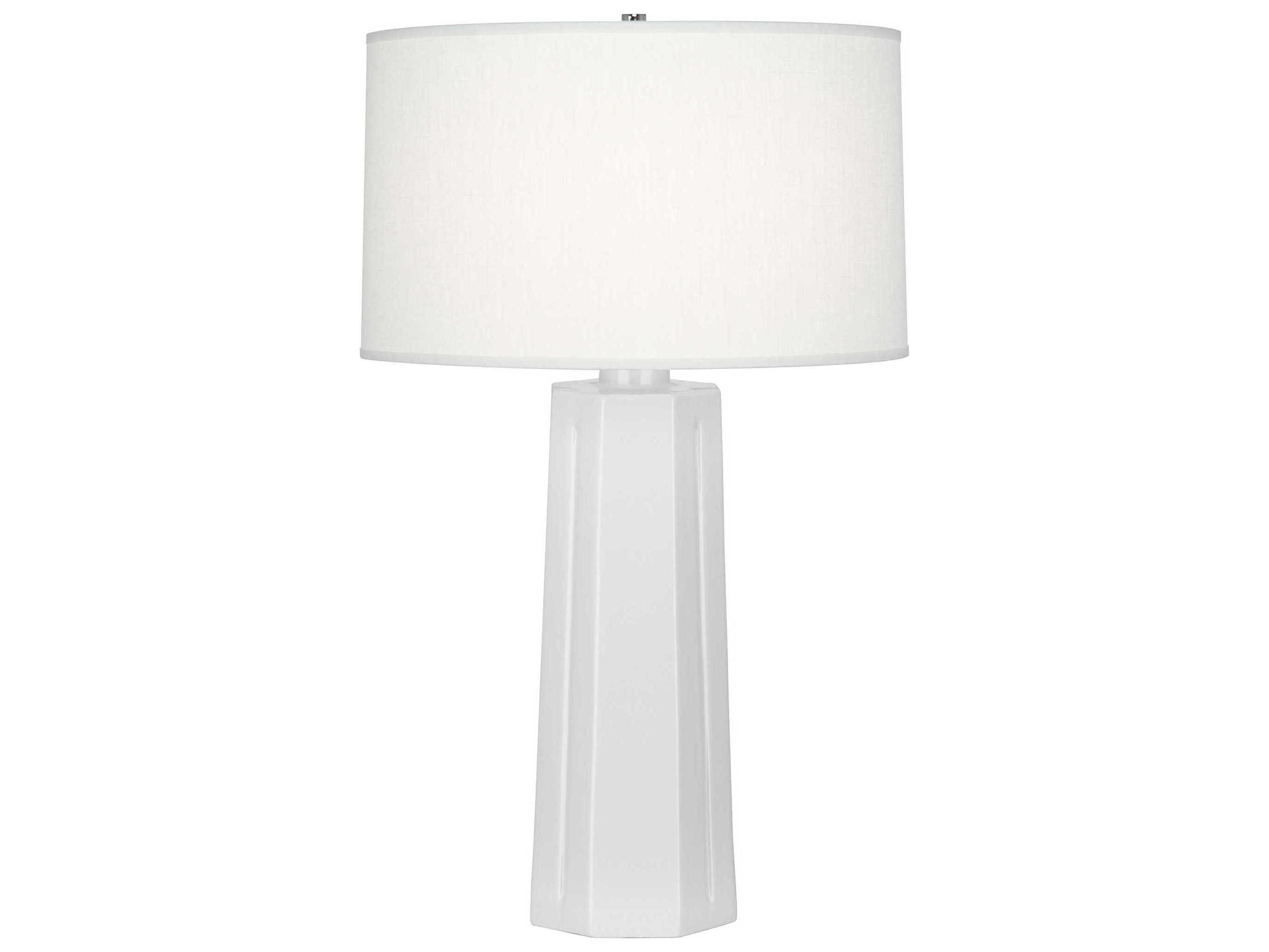 Robert Abbey Mason Daisy Glazed White Buffet Lamp