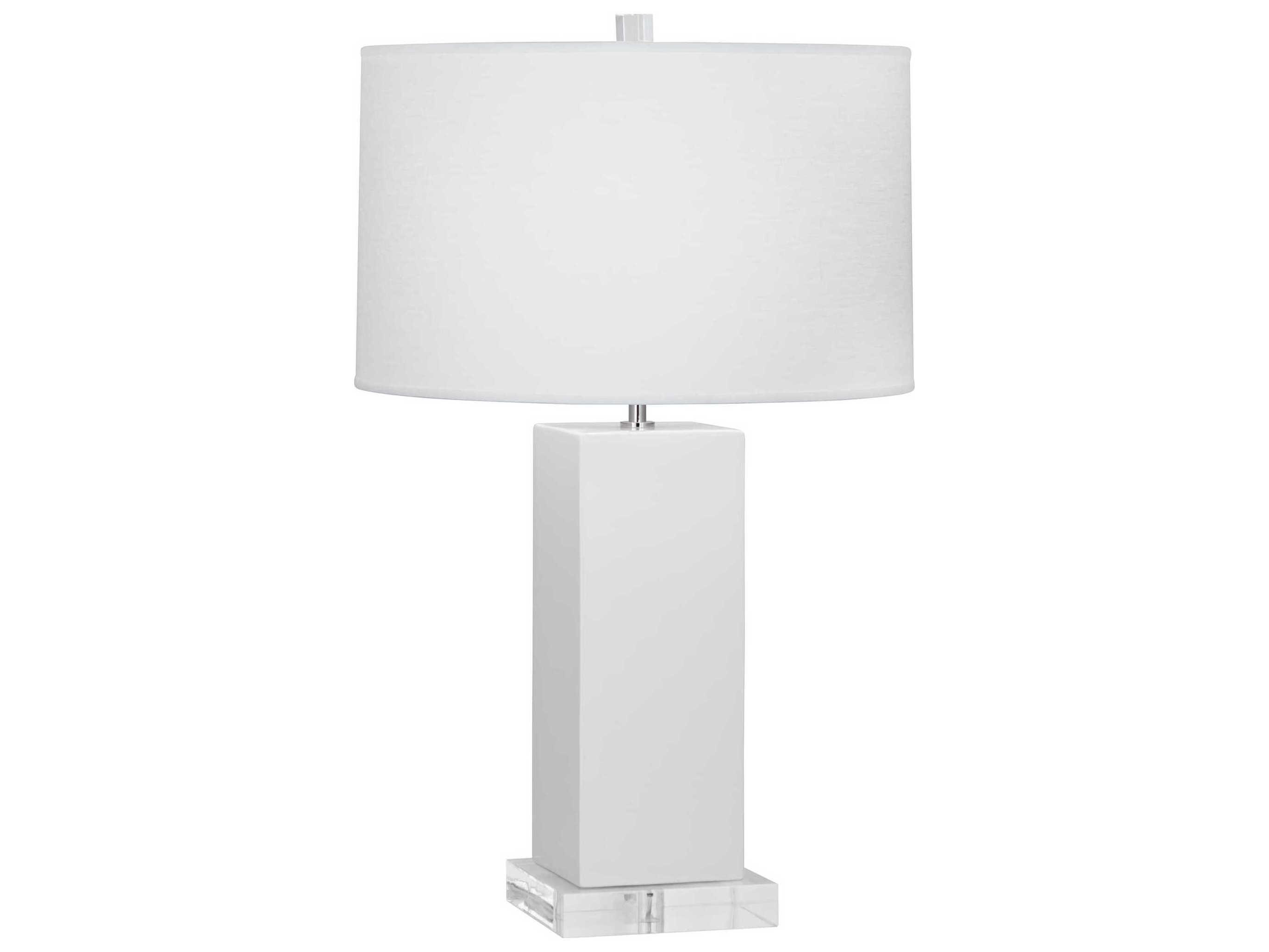 Robert Abbey Harvey Daisy Glazed White Buffet Lamp