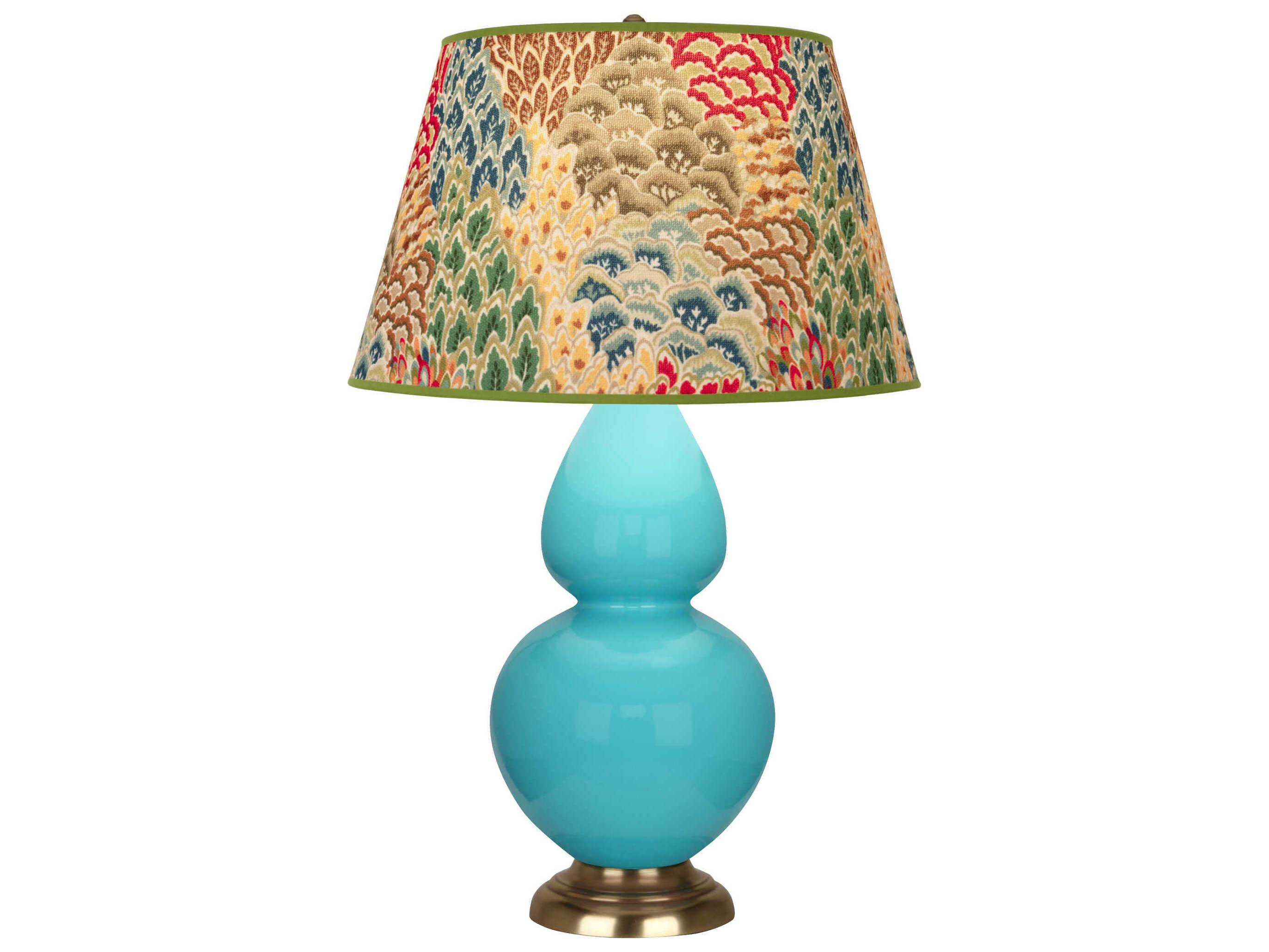 Robert Abbey Double Gourd Egg Blue Glazed Buffet Lamp