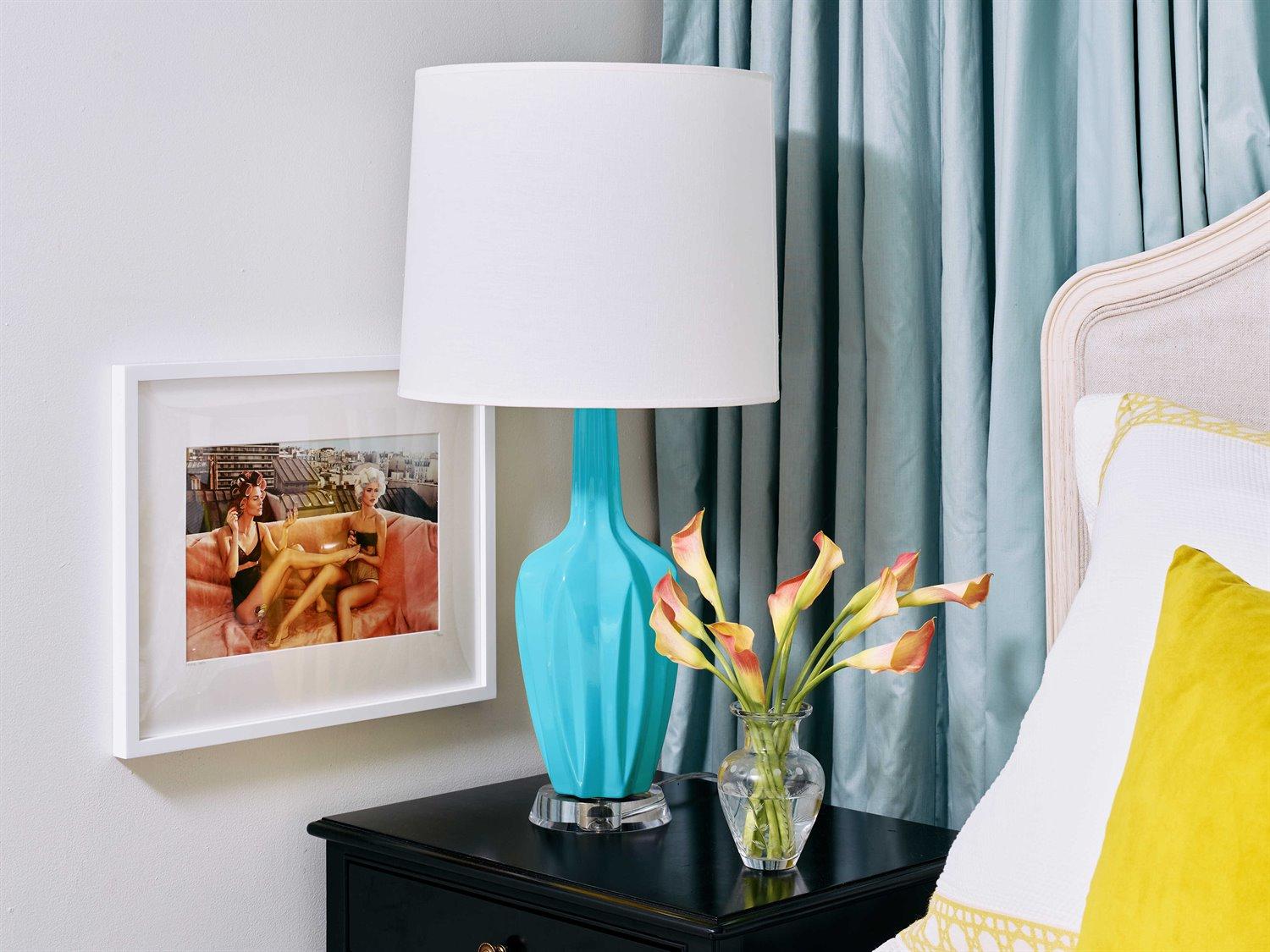 Robert Abbey Emma Egg Blue Glazed Buffet Lamp