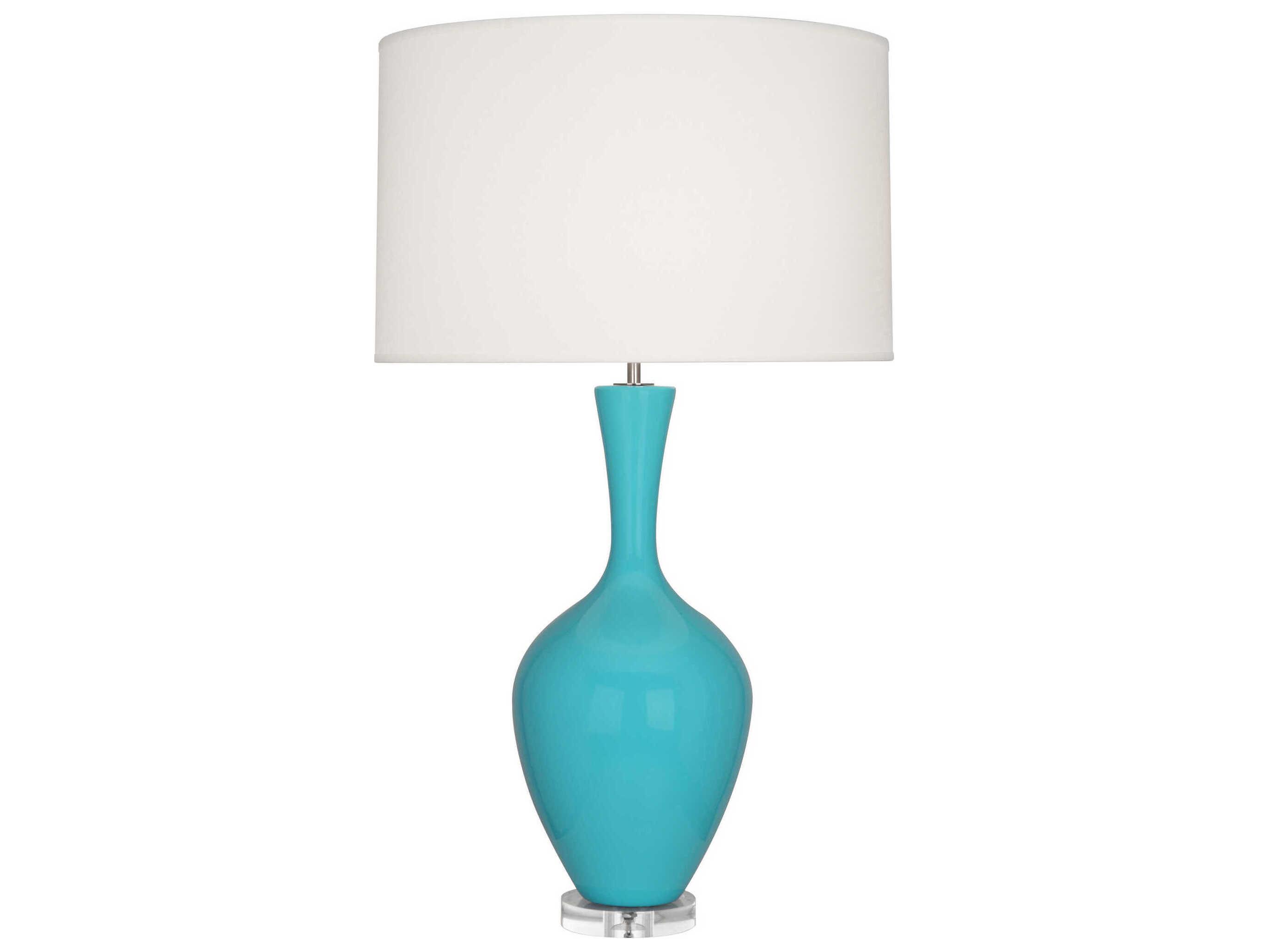 Robert Abbey Audrey Egg Blue Glazed Buffet Lamp