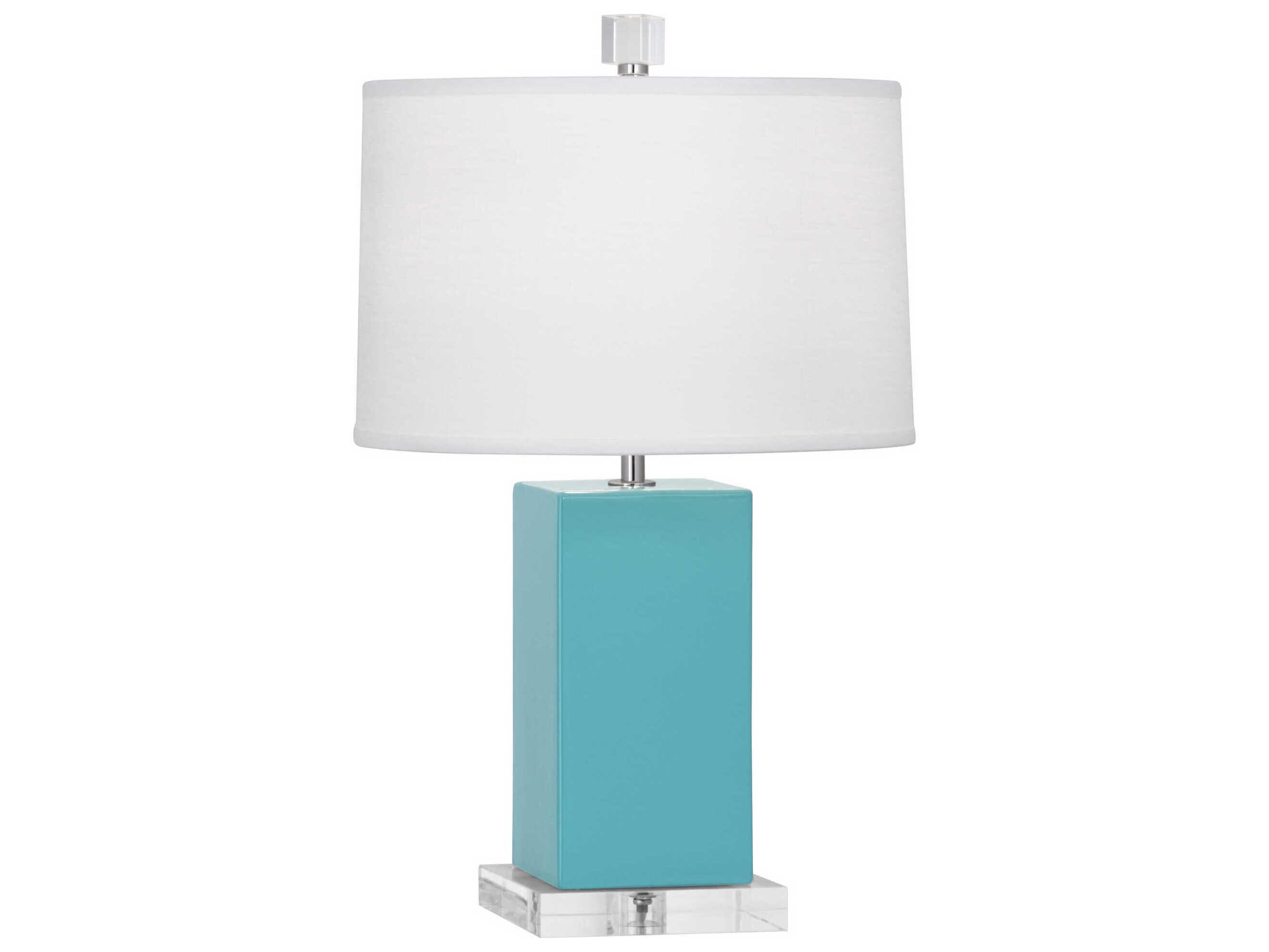 Robert Abbey Harvey Egg Blue Glazed Table Lamp