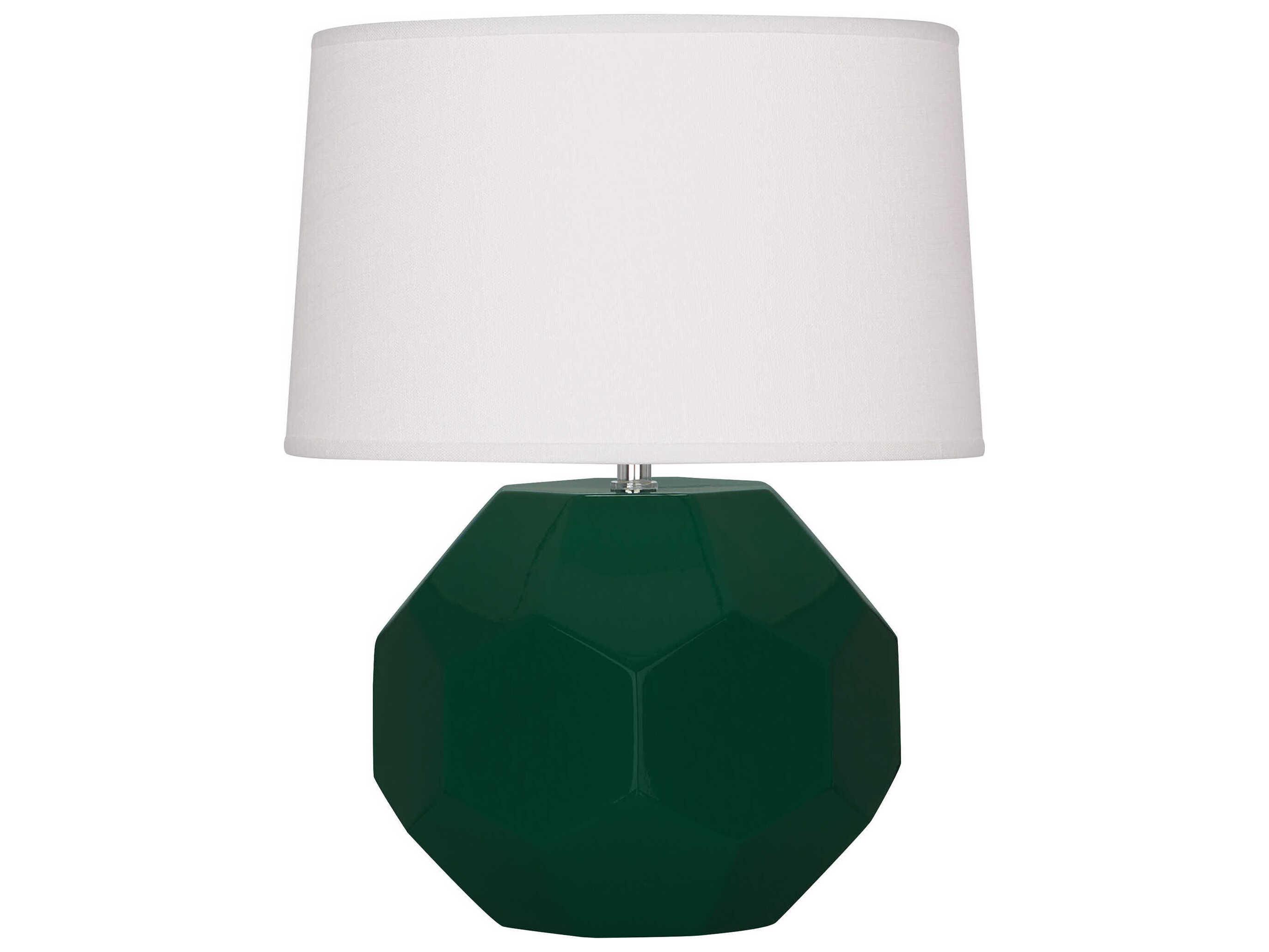 Robert Abbey Franklin Jungle Glazed Green Table Lamp