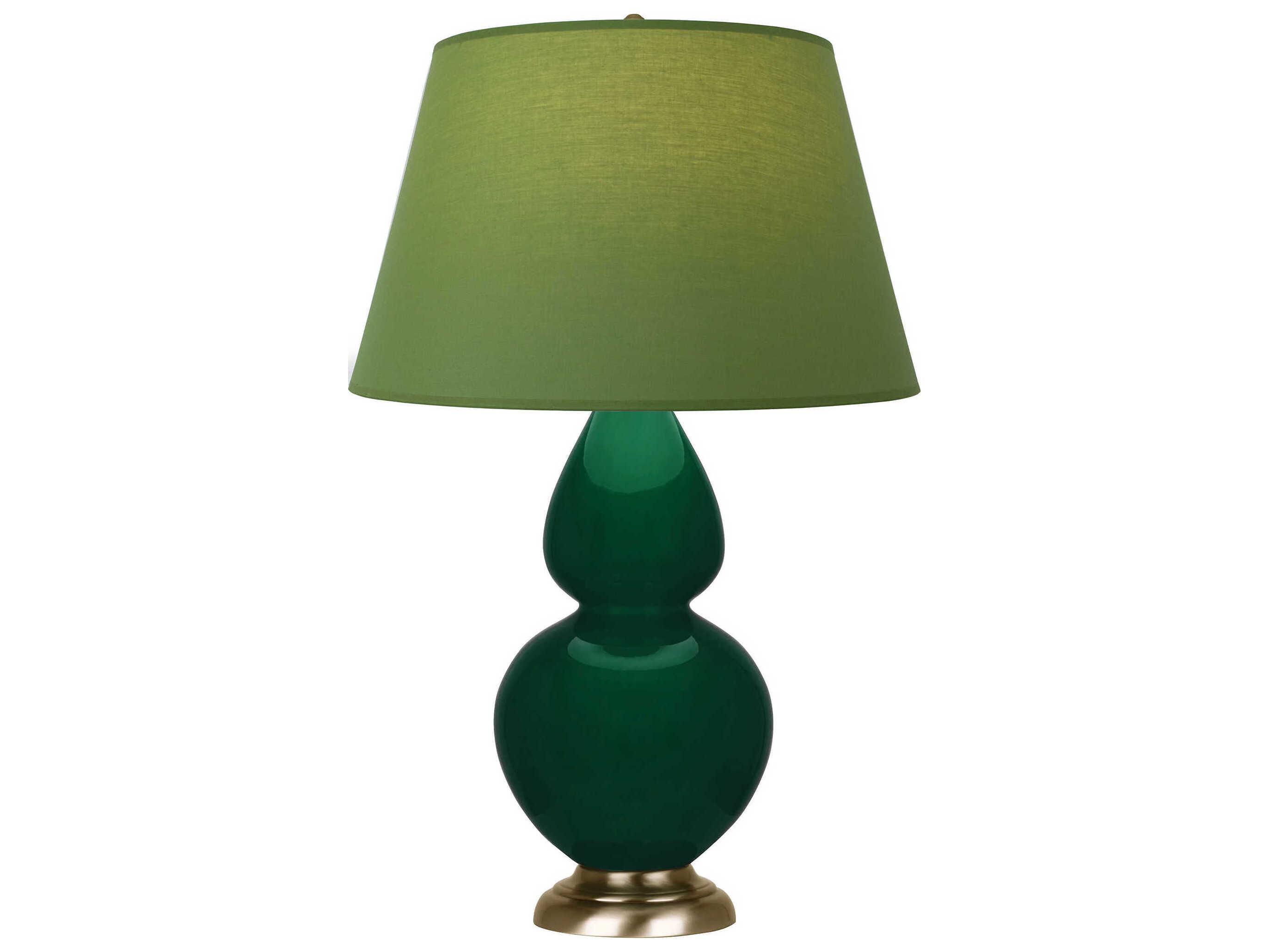 Robert Abbey Double Gourd Jungle Glazed Green Buffet Lamp